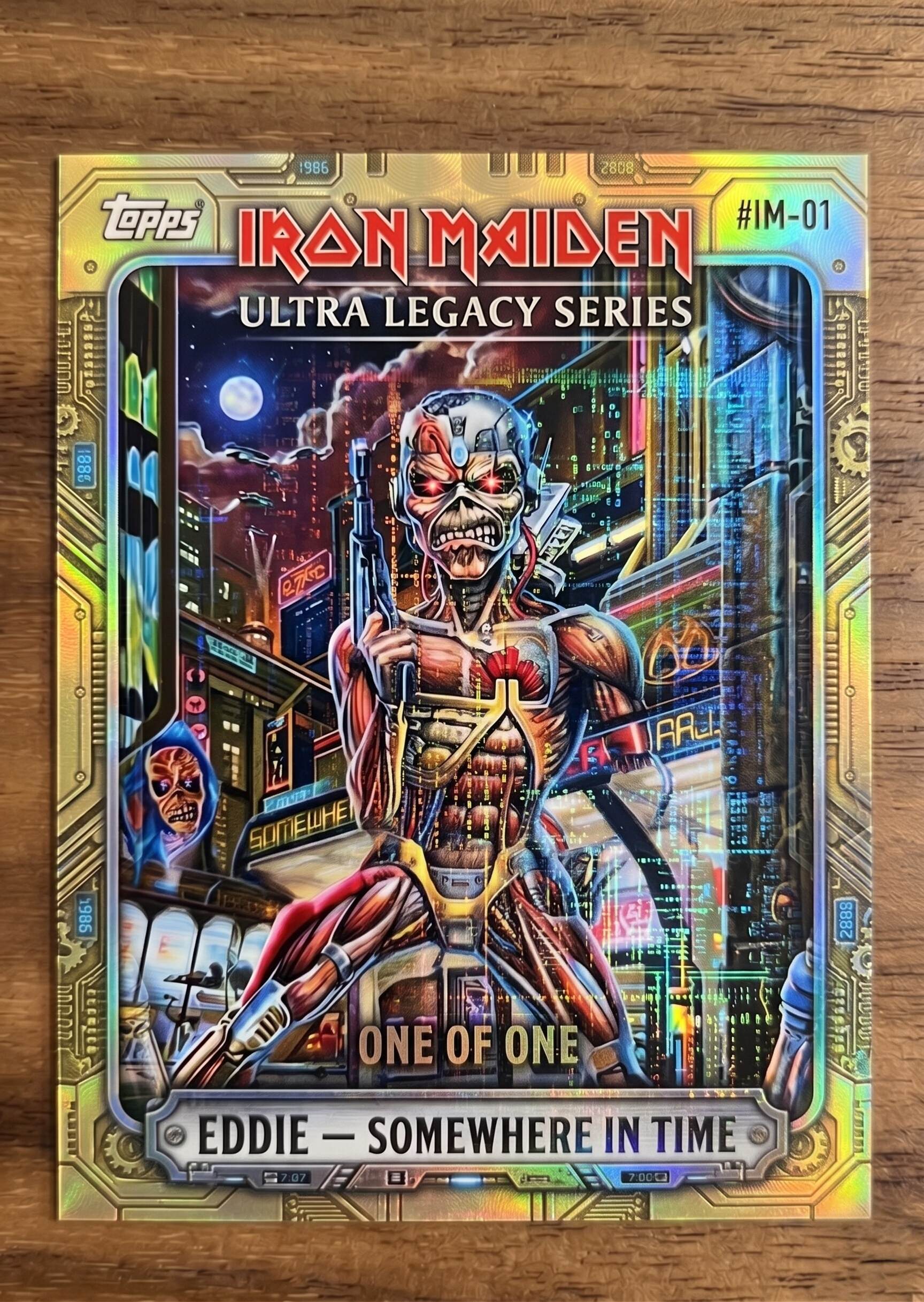 Iron Maiden Eddie 50 Years of Metal Limited Trading Card Box Holographic Rare Edition