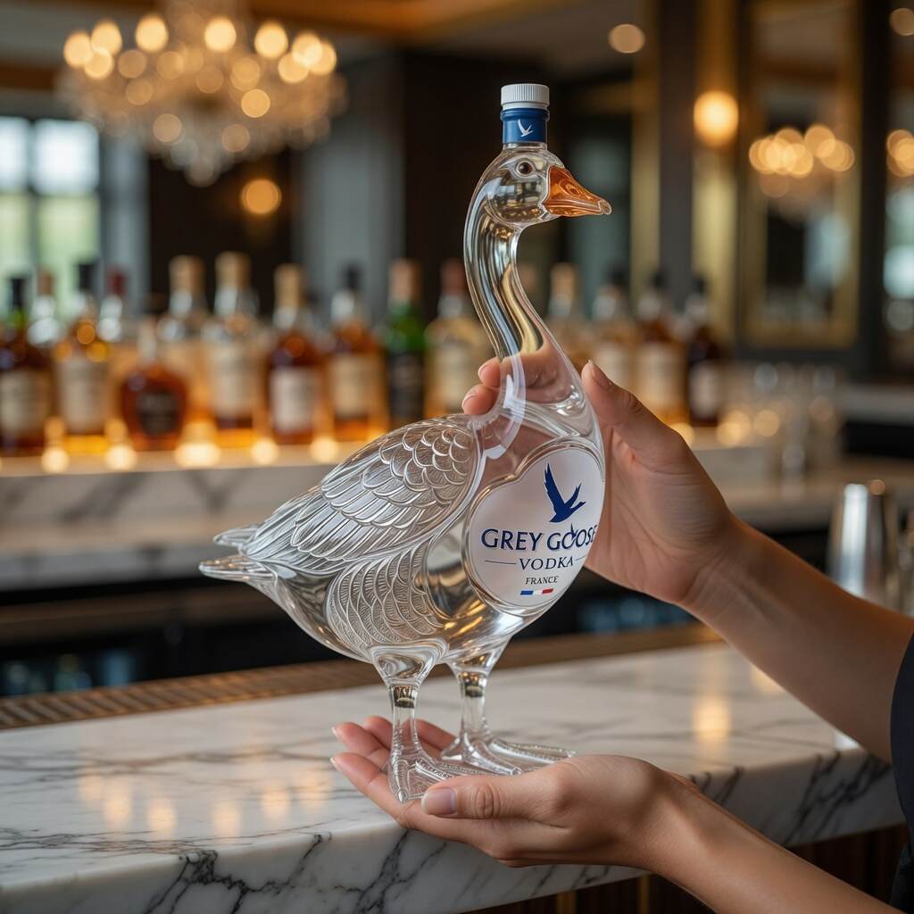 🔥 Grey Goose Vodka 3D Sculpted Grey Goose Bottle