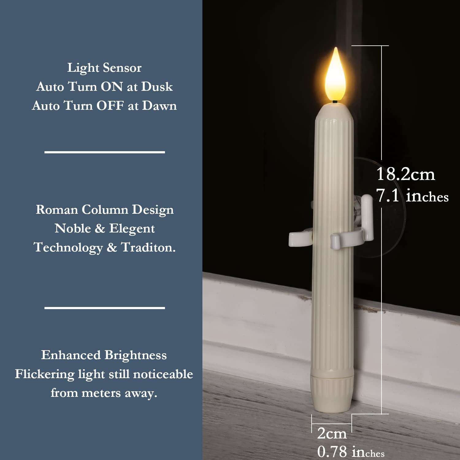 💥ON SALE💥6 Pack Flameless LED Window Candles with Dusk to Dawn Sensor  & Suction Cups🕯️