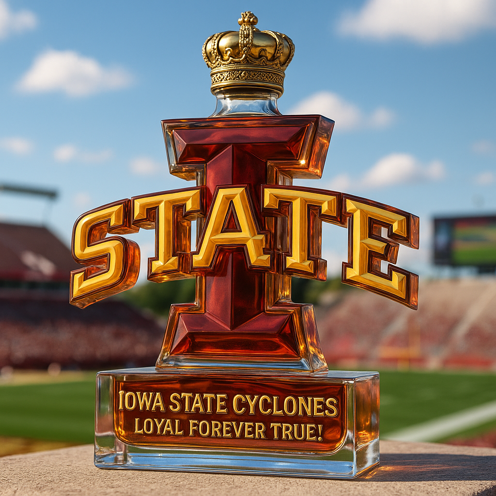 Iowa State Cyclones Limited-Edition Whiskey Bottle
