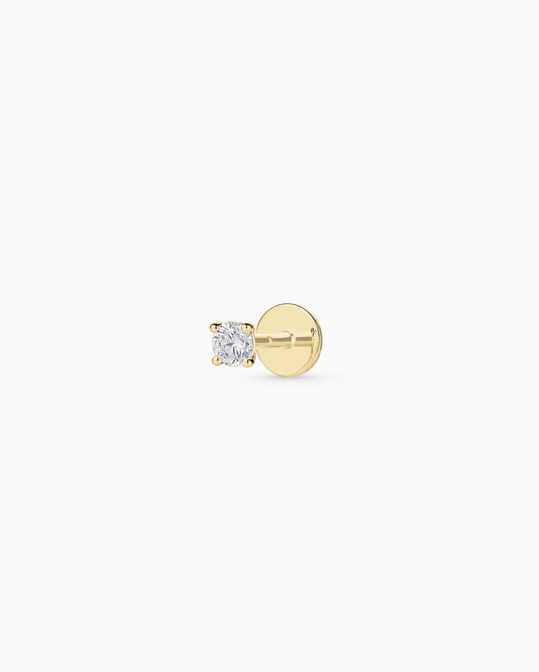 Lab Grown Diamond Solitaire Flat Back Single Stud