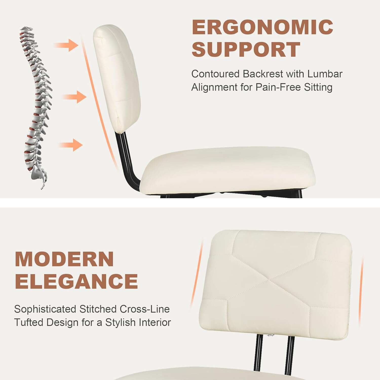 VECELO Dining Chairs Set of 2