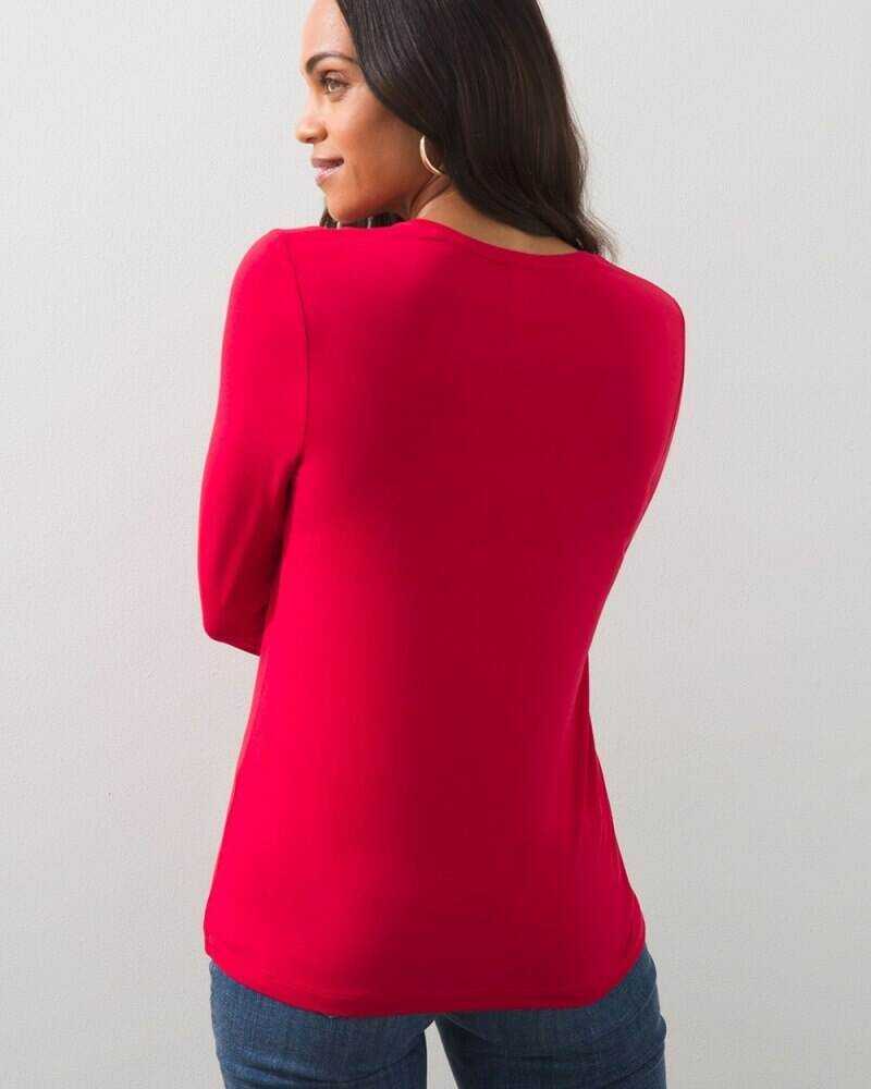 Touch of Cool 3/4-Sleeve Tee Classic Navy