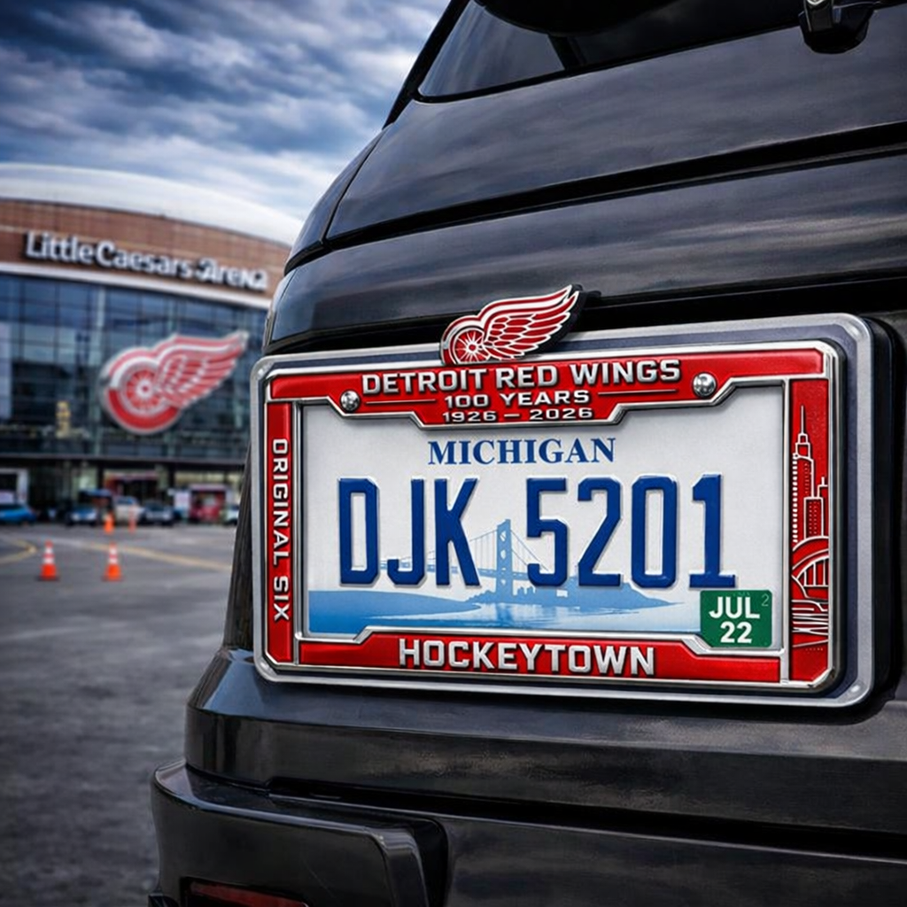 Red Wings 100th Anniversary License Plate Frame