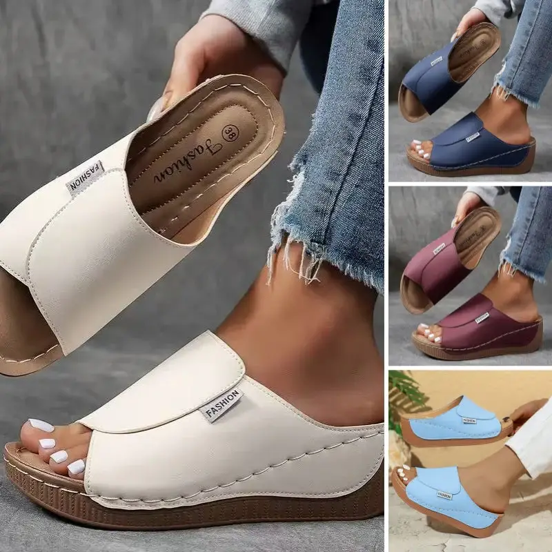 🔥Women's Casual Wedge Slide Sandals