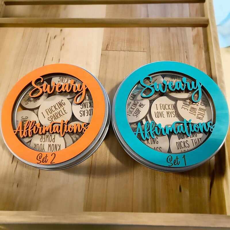 Mini Sweary affirmation Discs