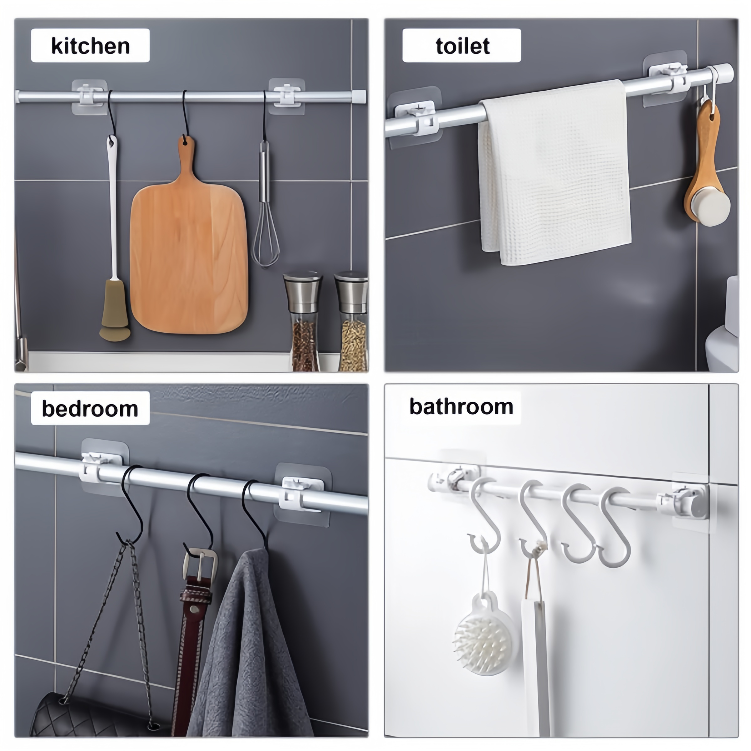 No-Drill Curtain Rod Brackets