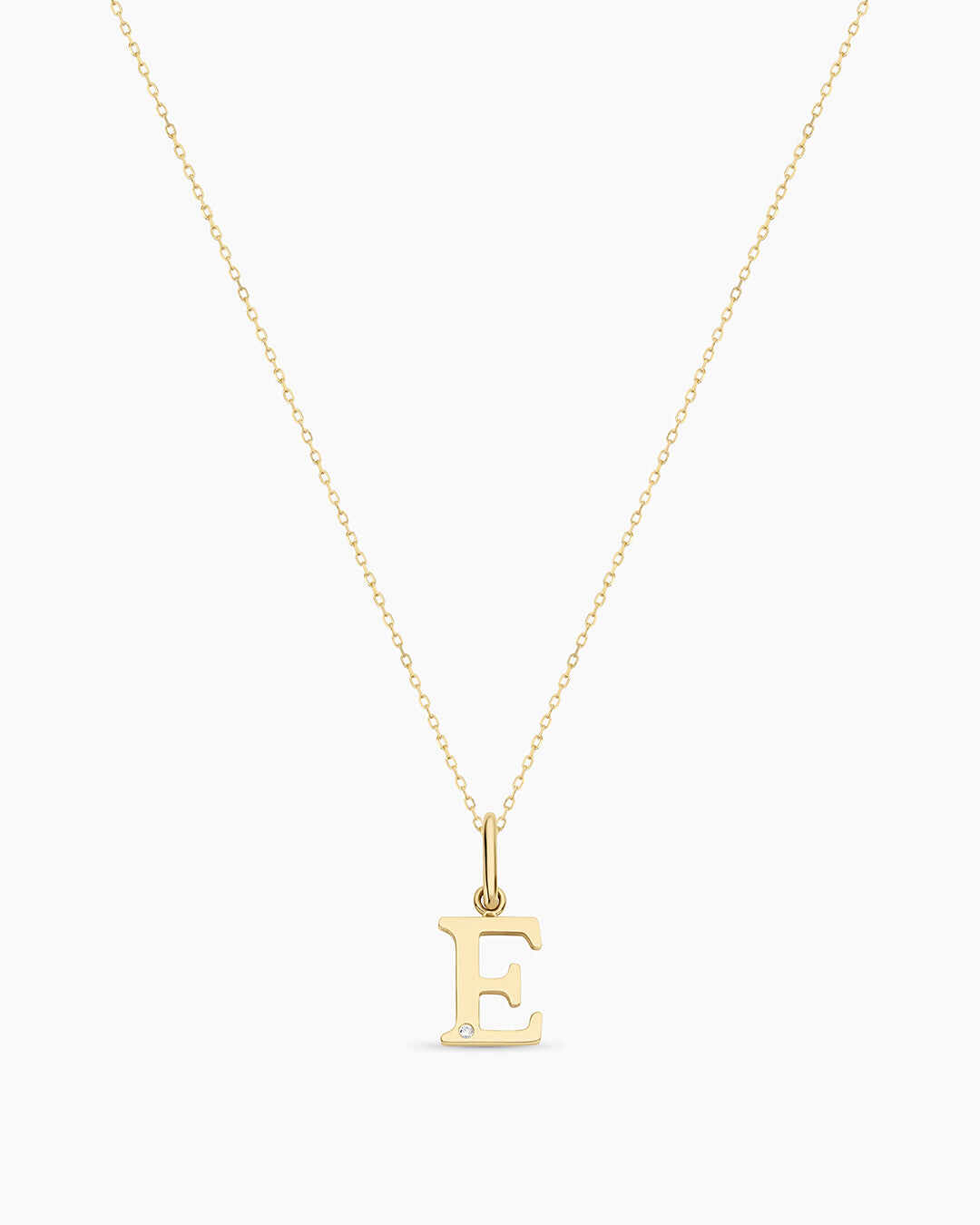 Diamond Vintage Alphabet Charm Necklace
