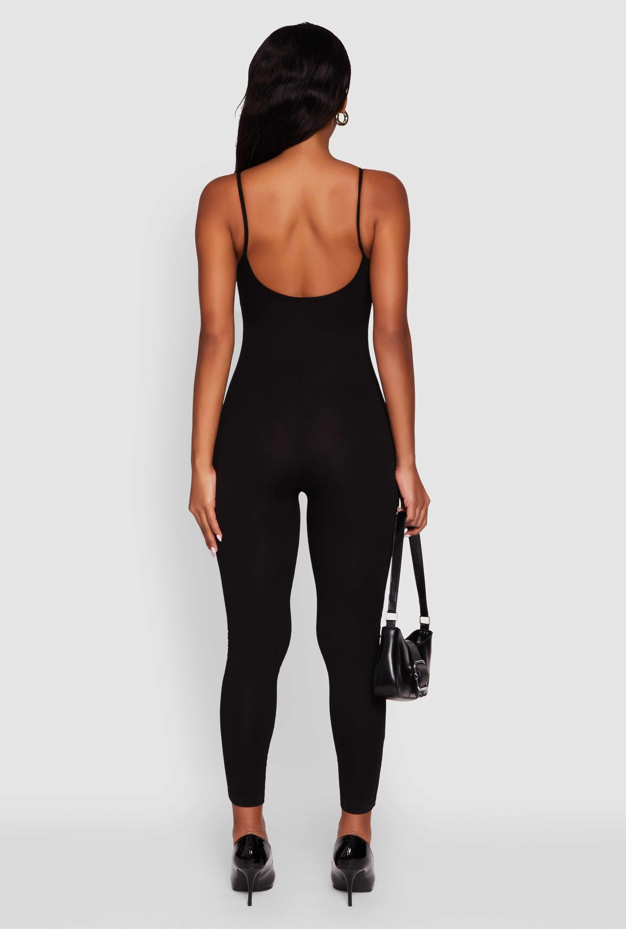 Spaghetti Strap Scoop Neck Catsuit