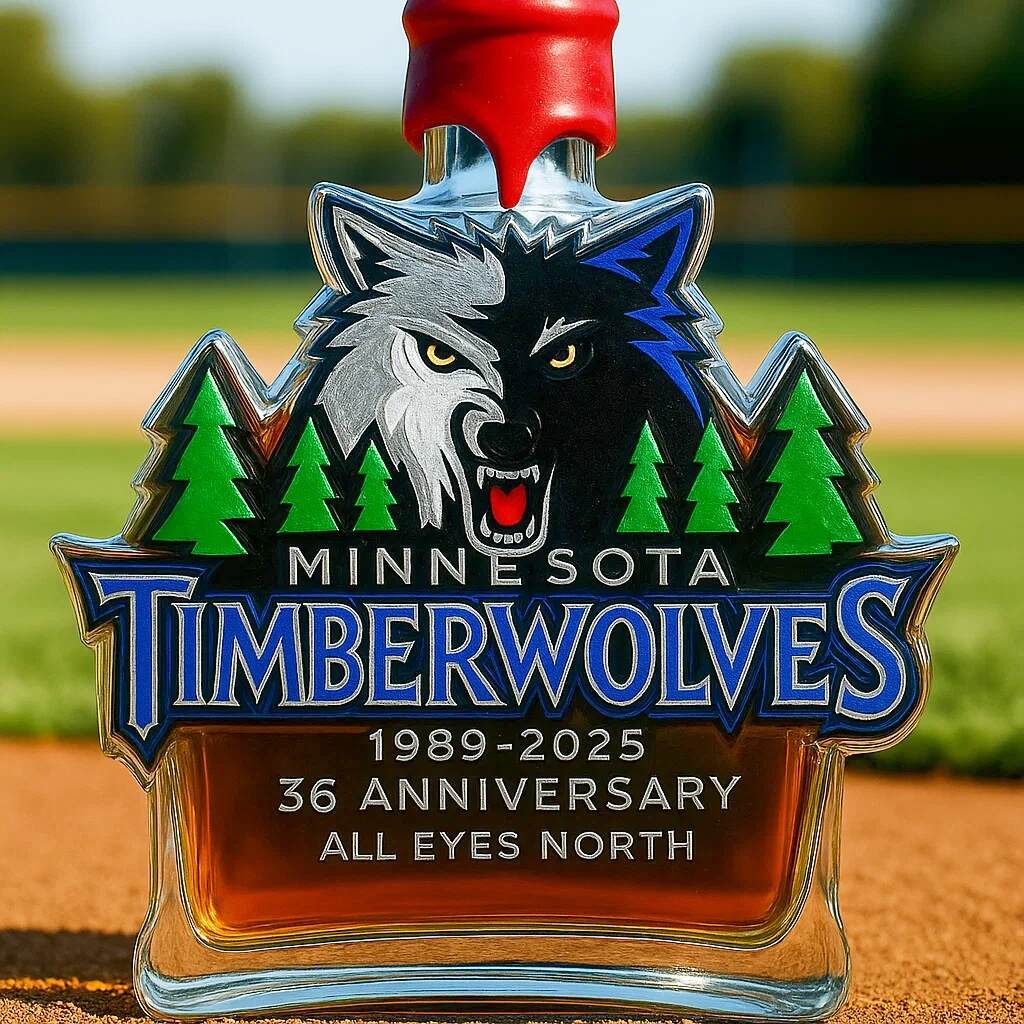 Minnesota Timberwolves Whisky Bottle