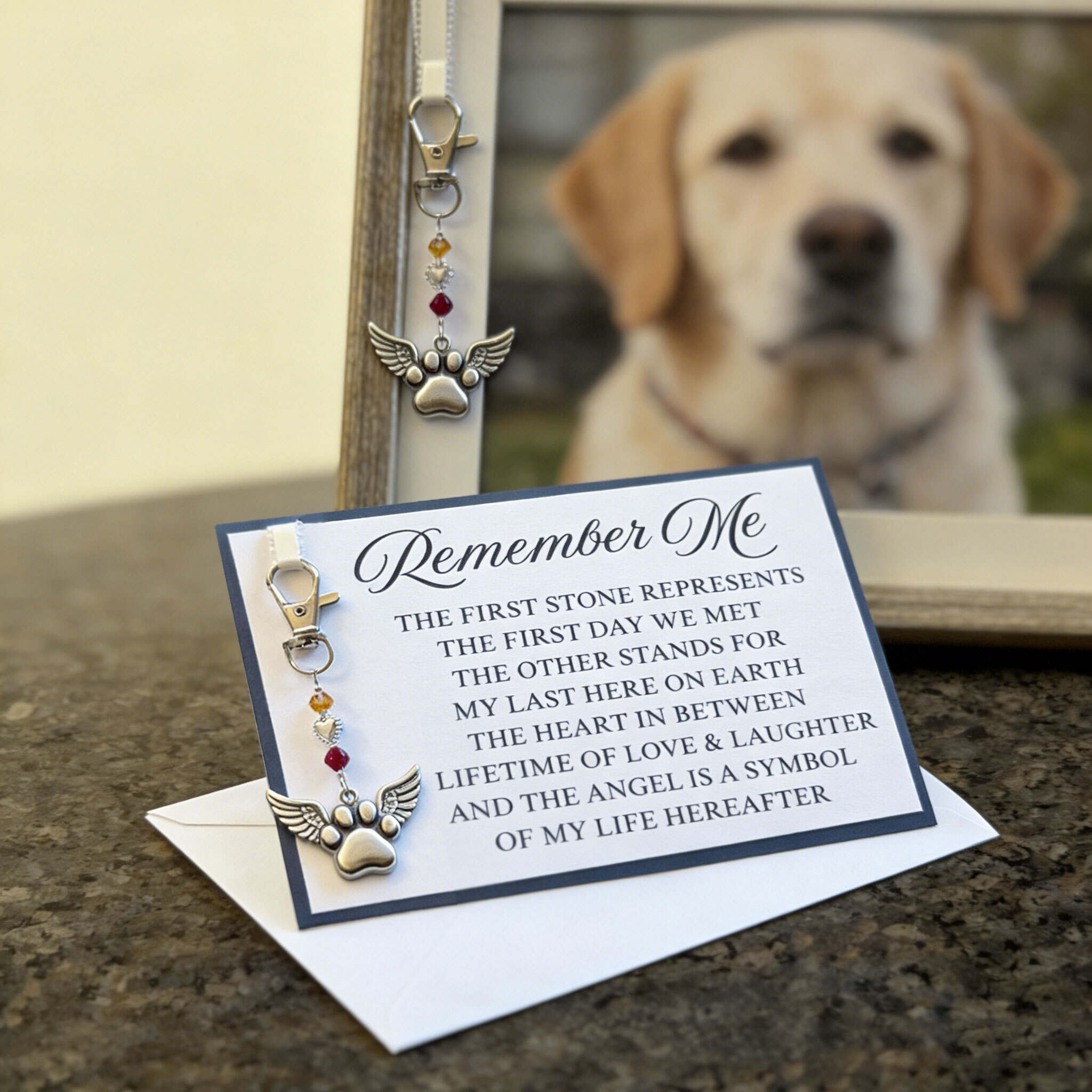 Remember Me Paw Charm Keychain