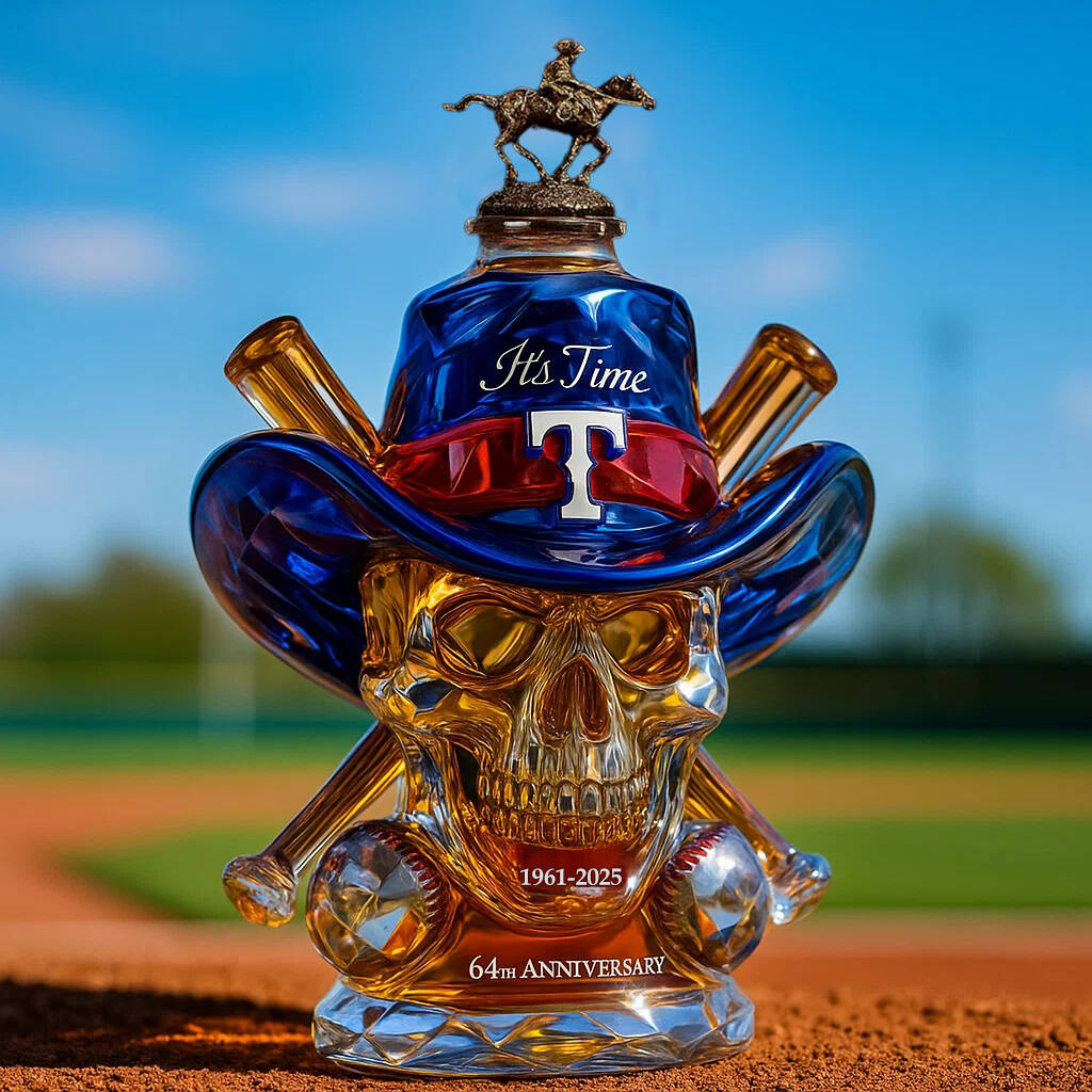 Texas Rangers 64 Anniversary Whisky Bottle
