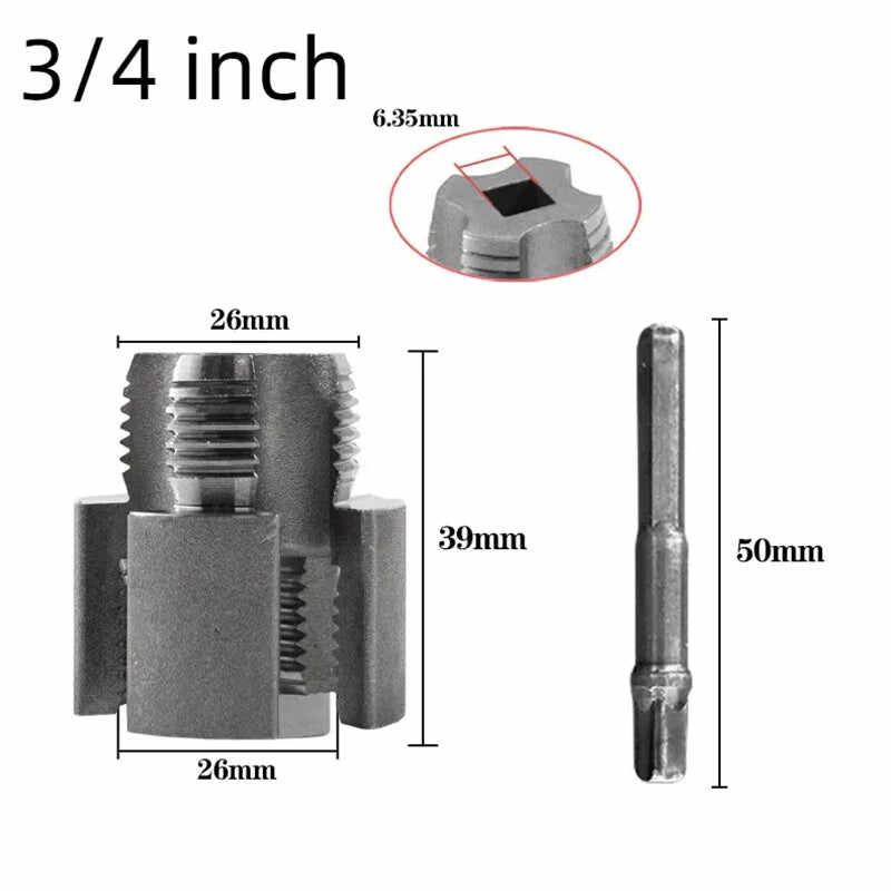 2 Pack PVC Pipe Threader 1/2 and 3/4