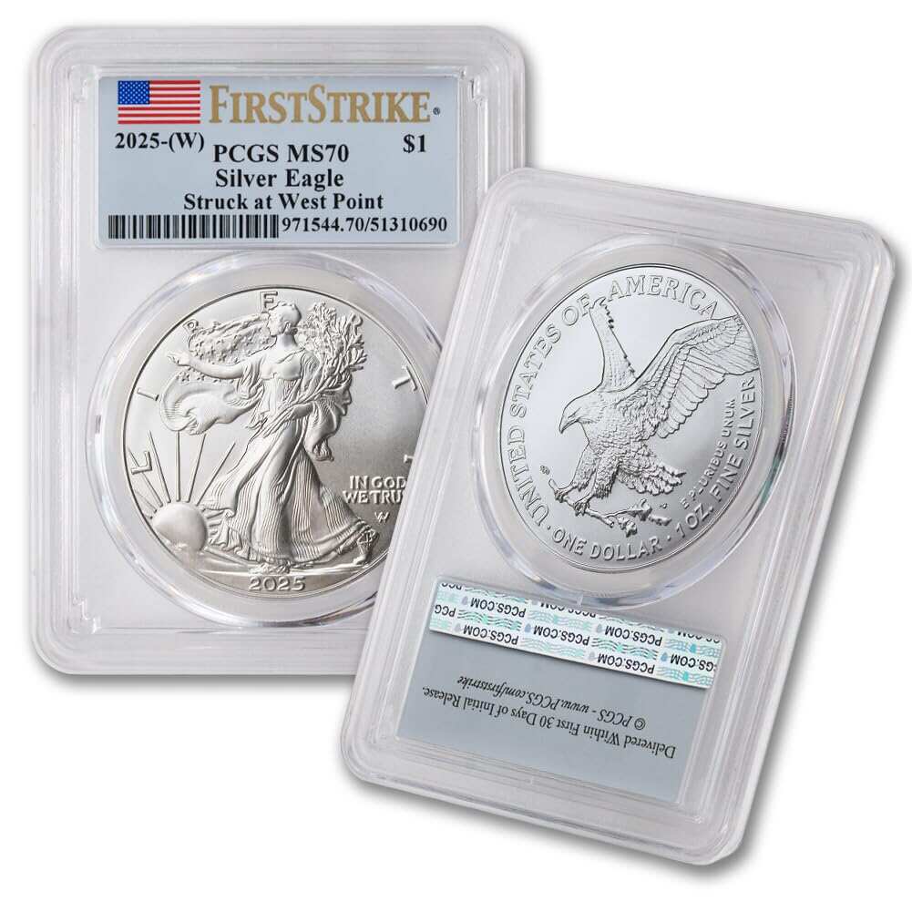 American Eagle 2016-2025 Silver Coin (BU) PCGS MS70 First Strikes w