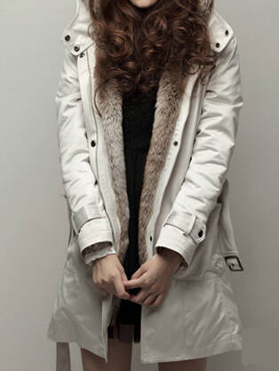 Casual Warm Plush Detachable Hooded Coat