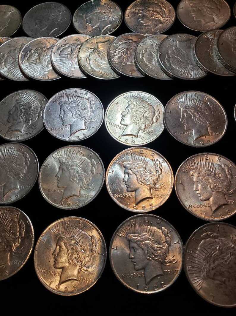 Peace Silver  Dollars !! AU   1922-1925   - All 100% Genuine!  (1 coin) Reg - 49  Lot# 736