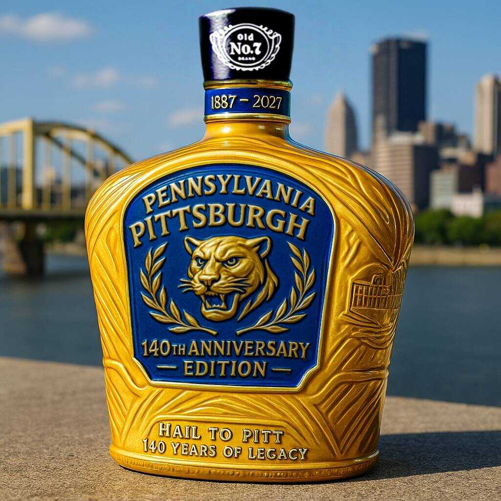 University of Pittsburgh 140th Anniversary Edition Whiskey Bottle