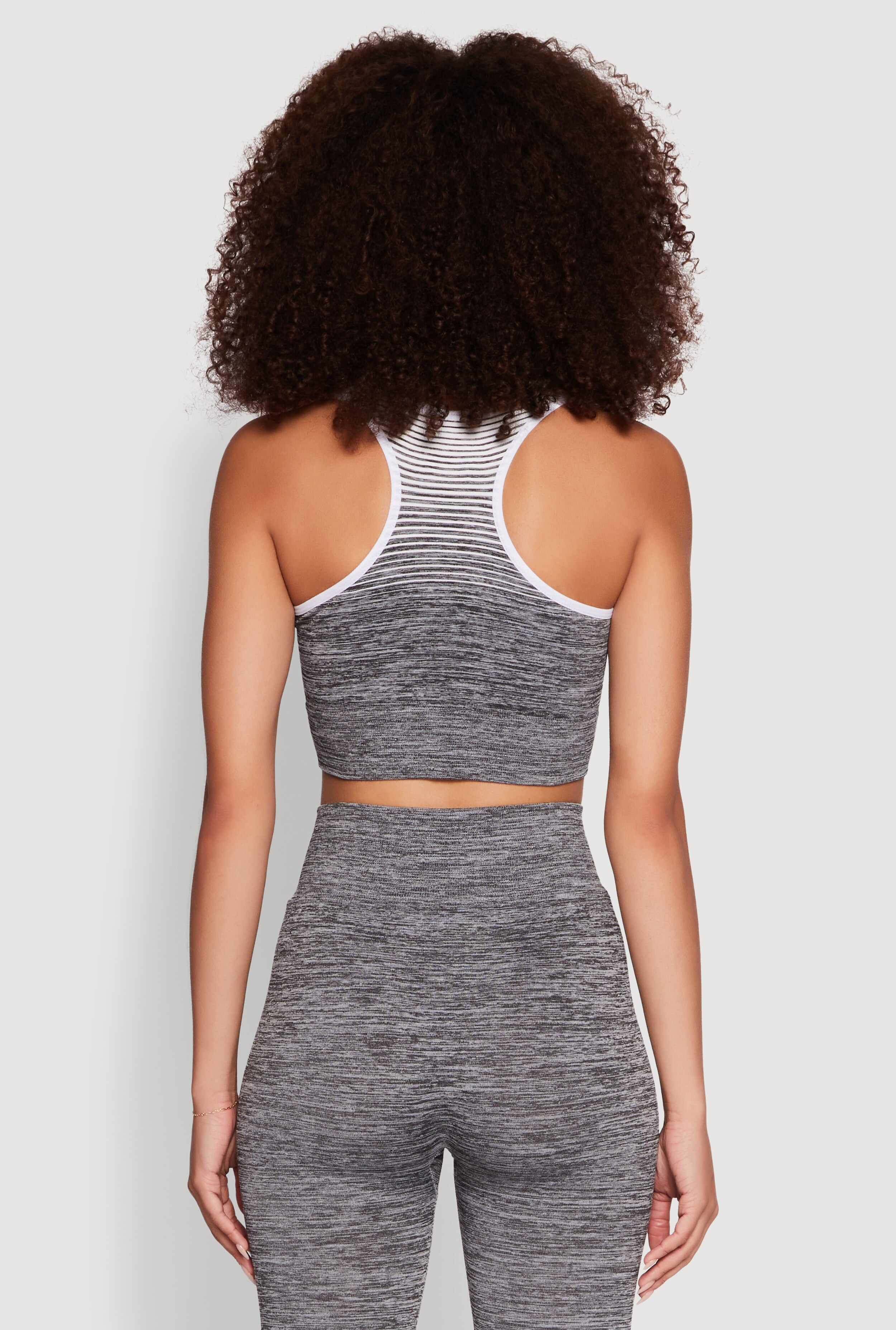 Trendy Marled Ombre Cropped Tank Top