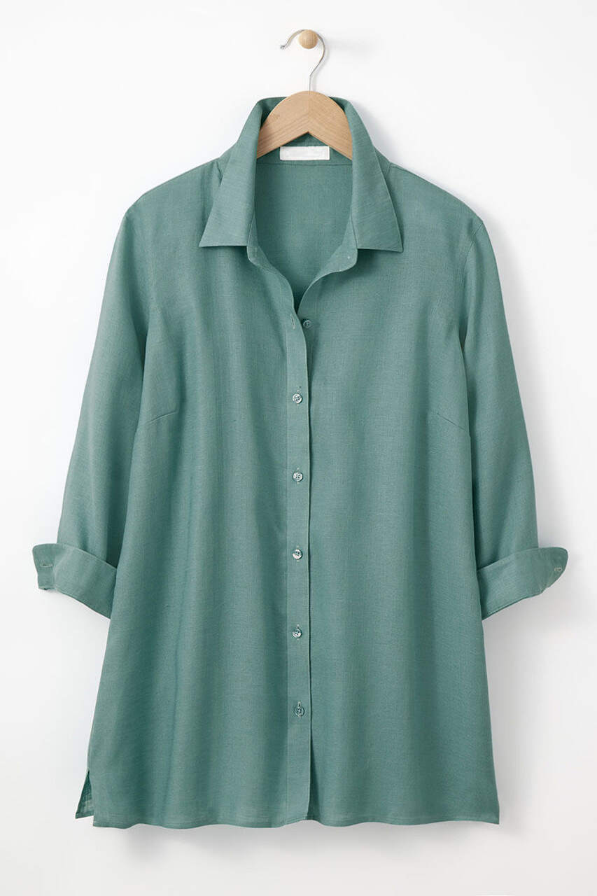 Easy-Care Linen Big Shirt