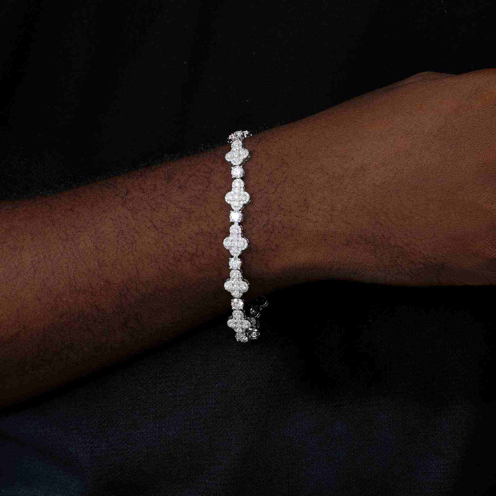 10mm S925 Moissanite Cross Tennis Bracelet