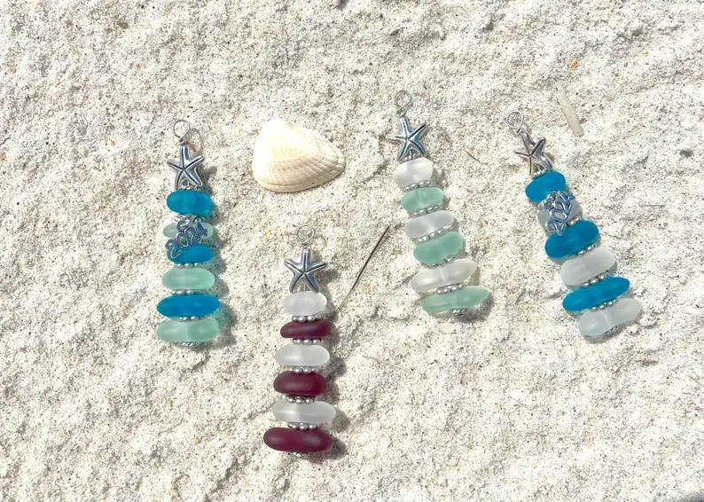 Sea Glass Tree Ornament