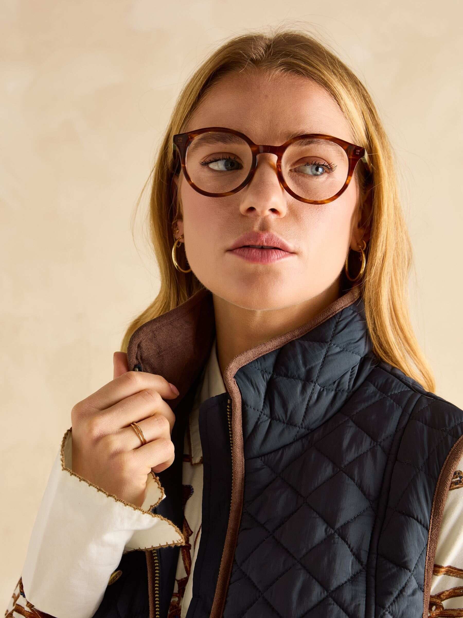 Sutton Navy Blue Showerproof Longline Diamond Quilted Gilet