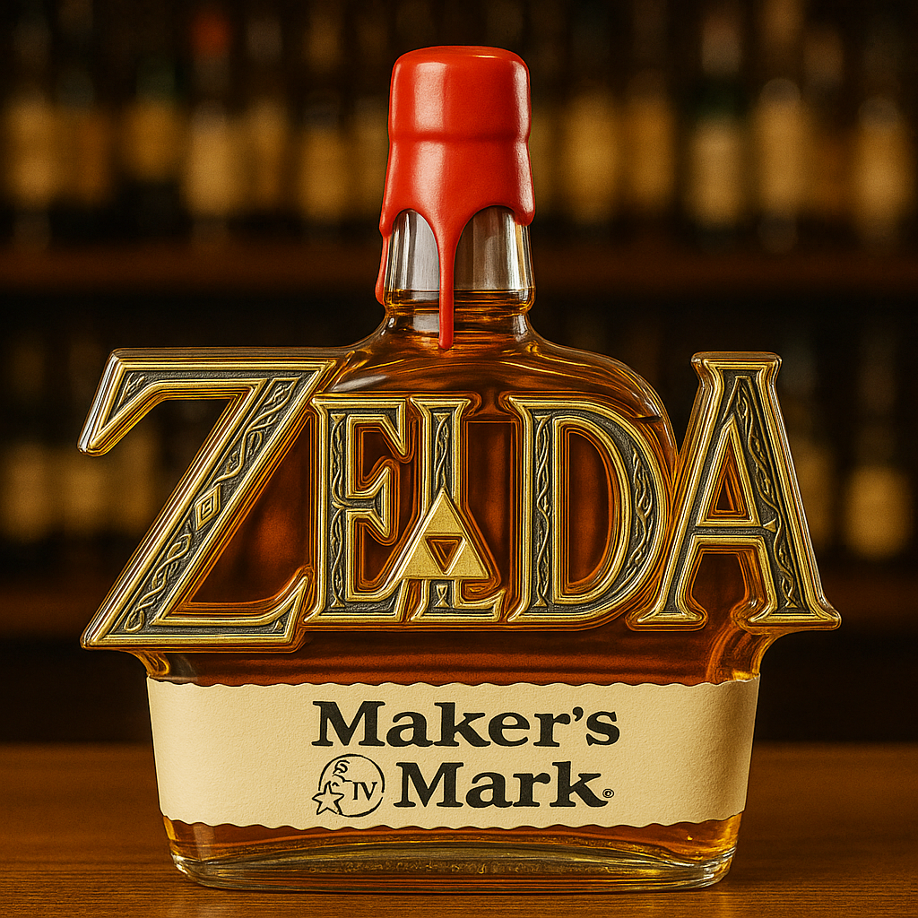 Zelda Whiskey Bottle