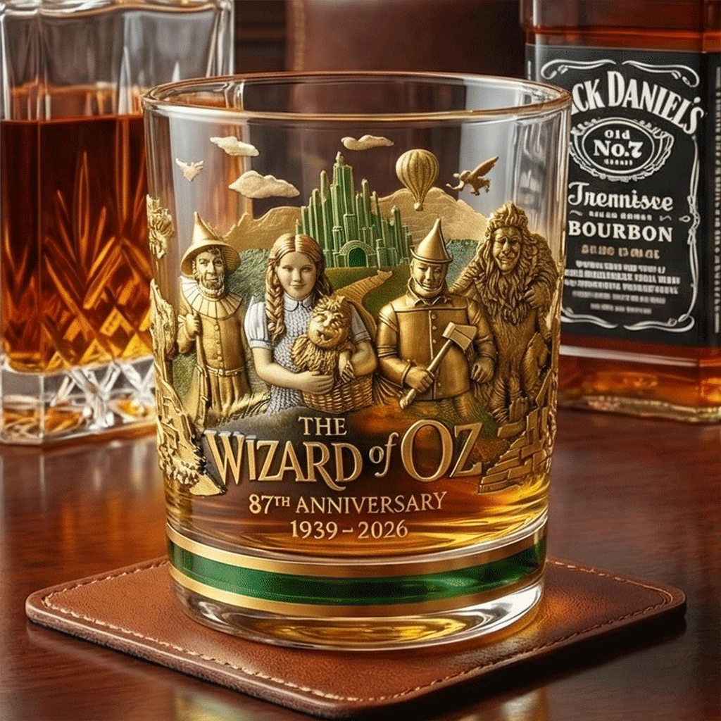 The Wizard of Oz 87TH Anniversary Whiskey Glass