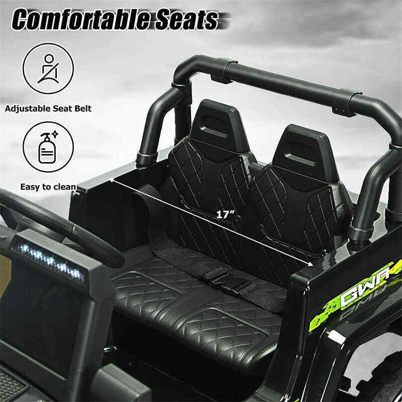 12V Kids Ride-on Jeep Car Battery Powered Electric Truck with Parental Remote Control