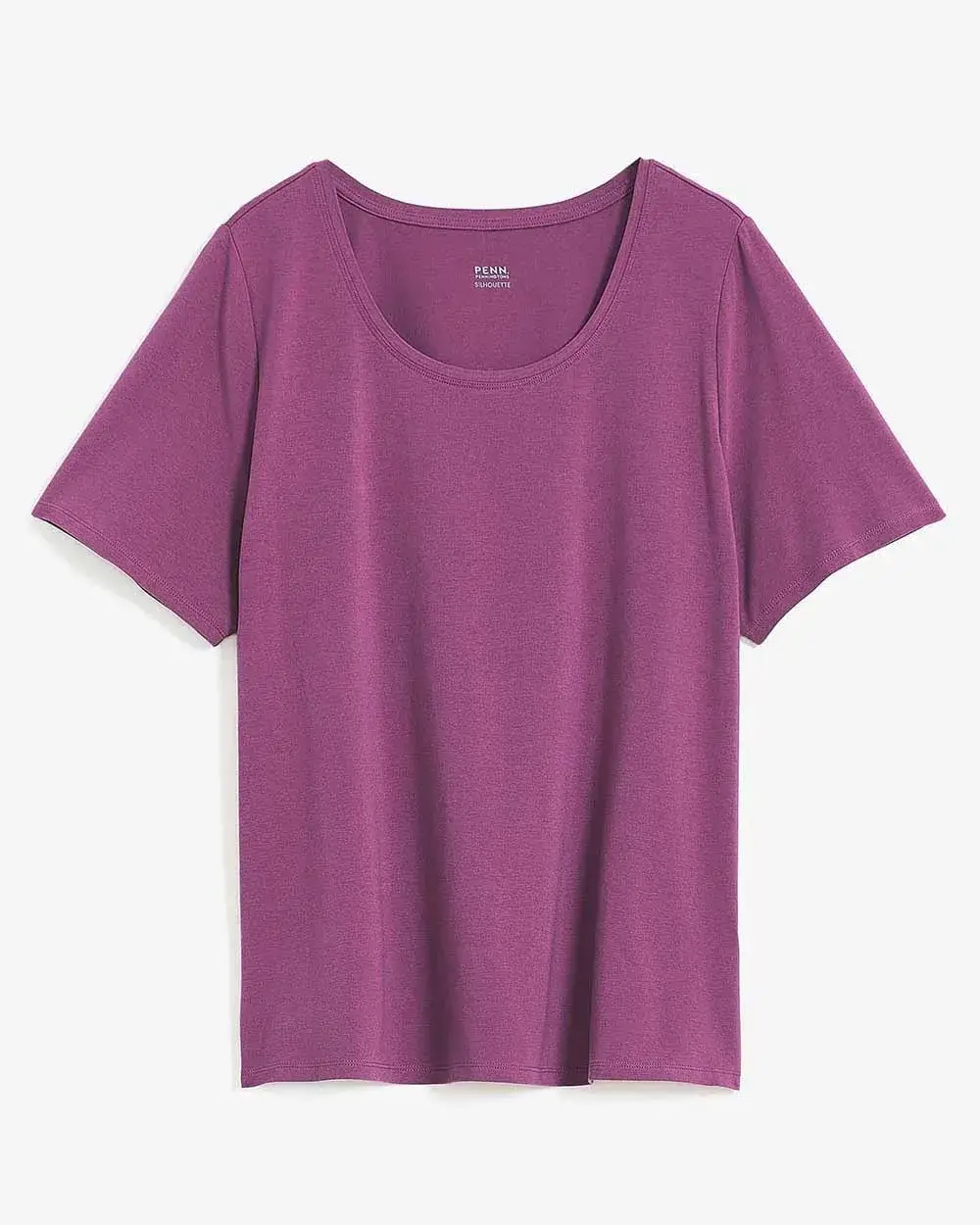 Short-Sleeve Round-Neck Fitted Tee
