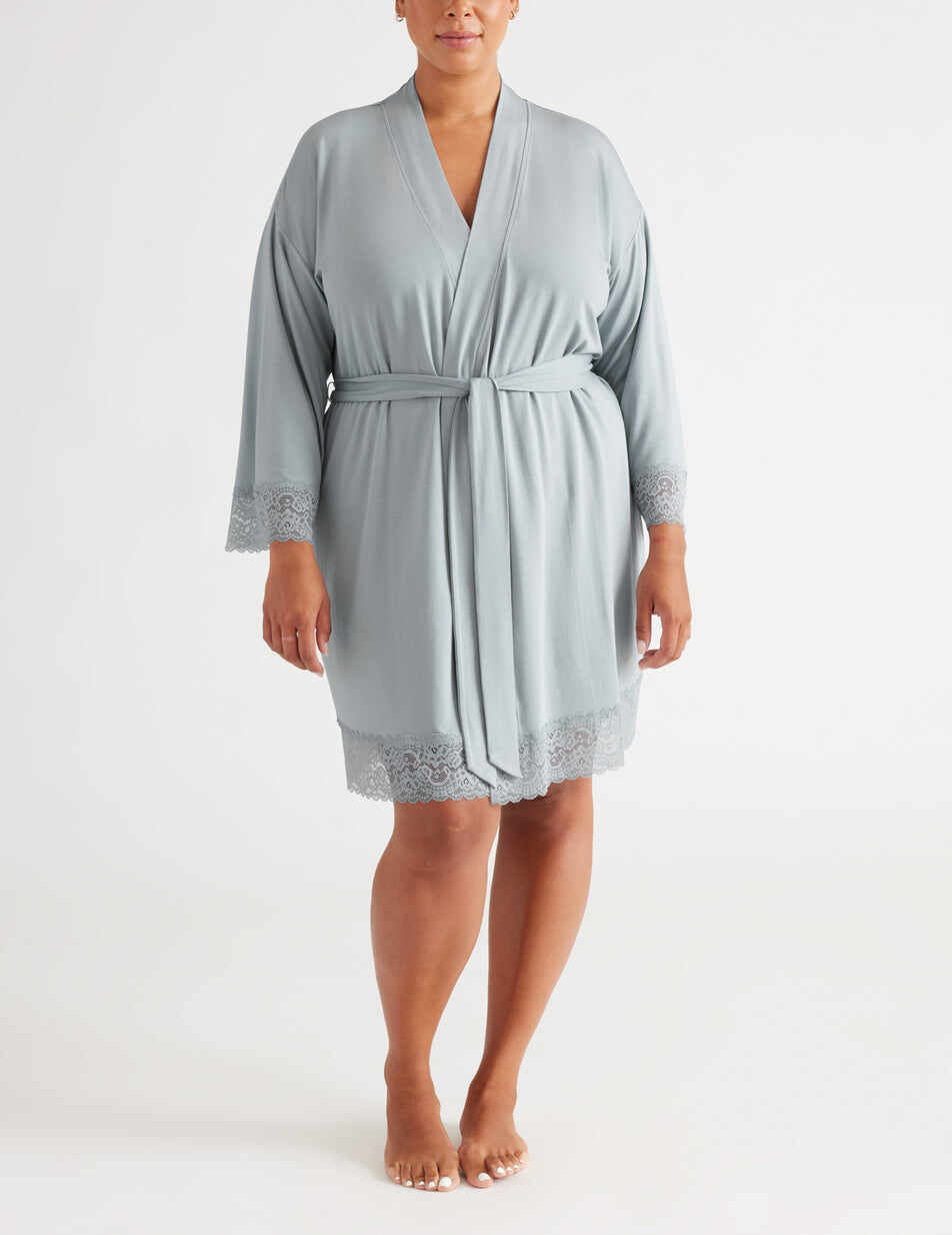 Lace Trim Robe