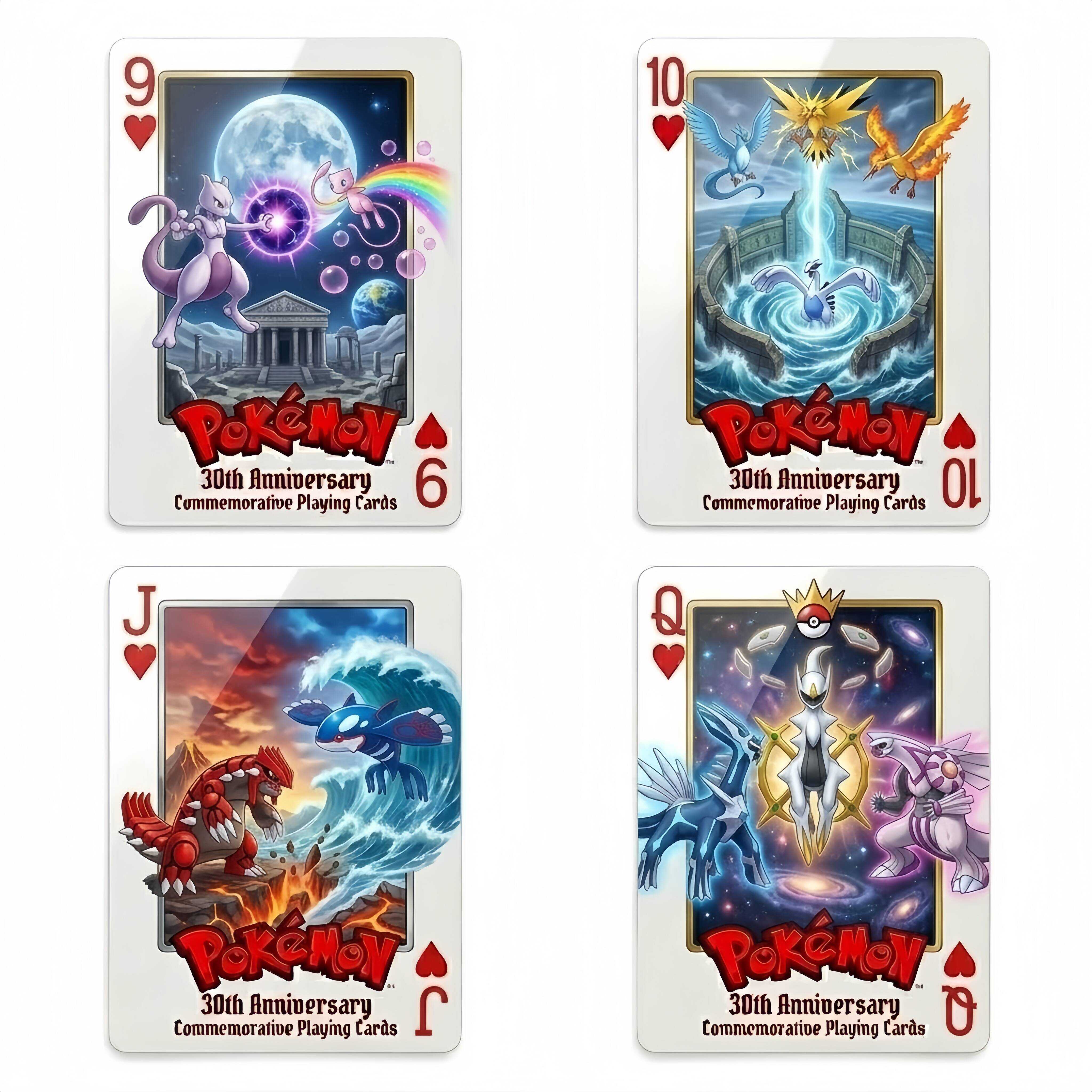Pokémon 30th Anniversary Commemorative Edition Playing Cards—54 CARDS