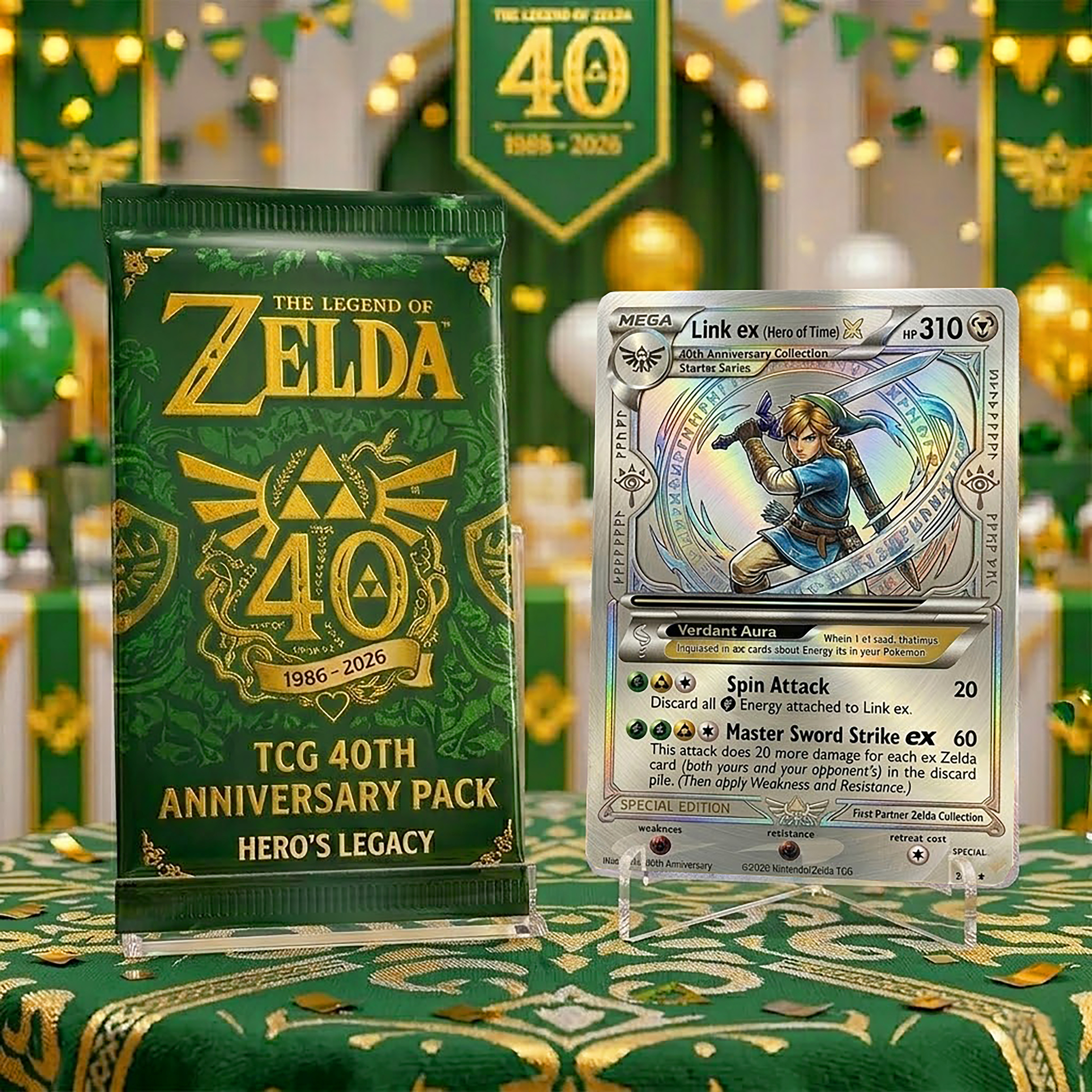 The Legend of Zelda 40th Anniversary Legacy TCG Cards