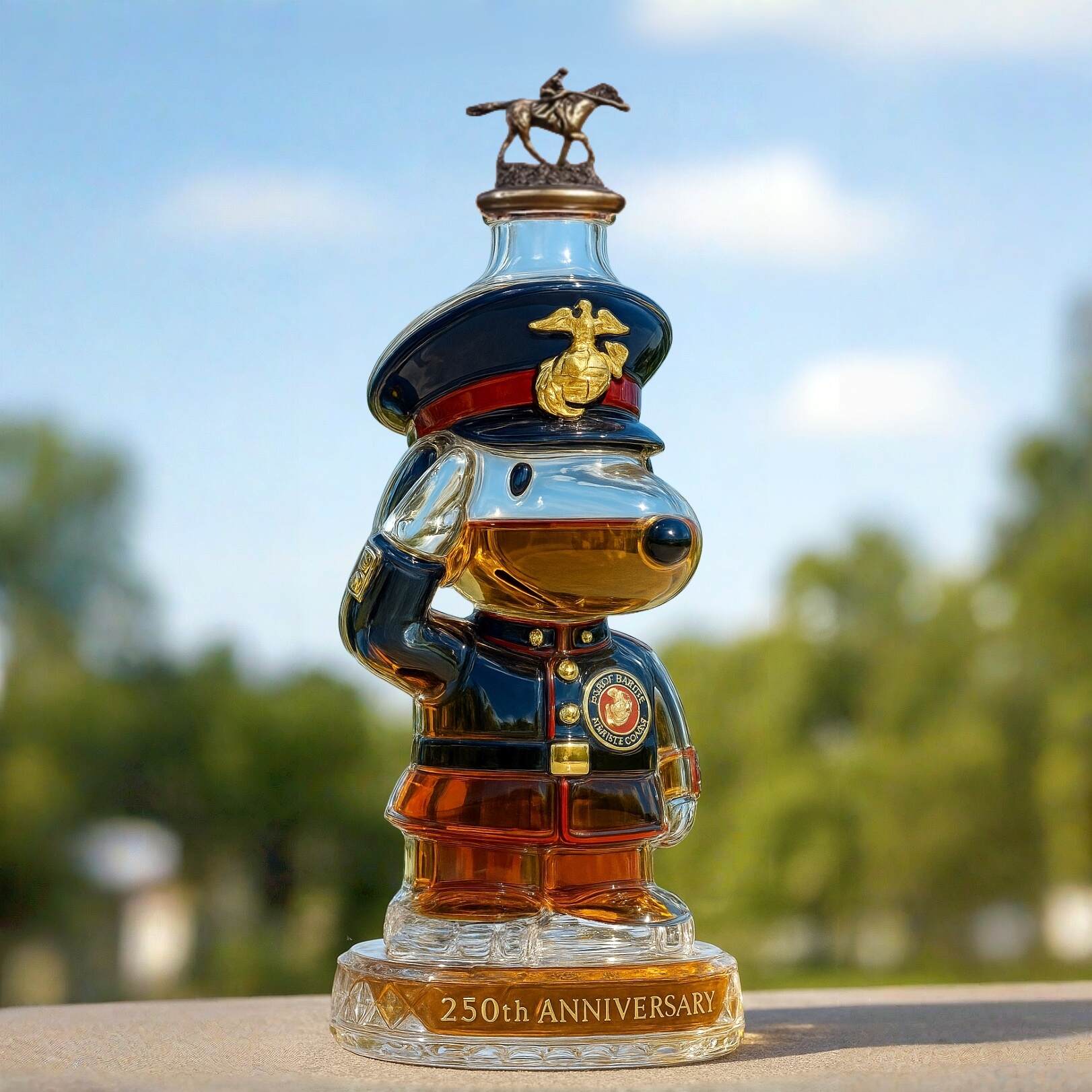 SNP USMC 250th Anniversary Whiskey Bottle