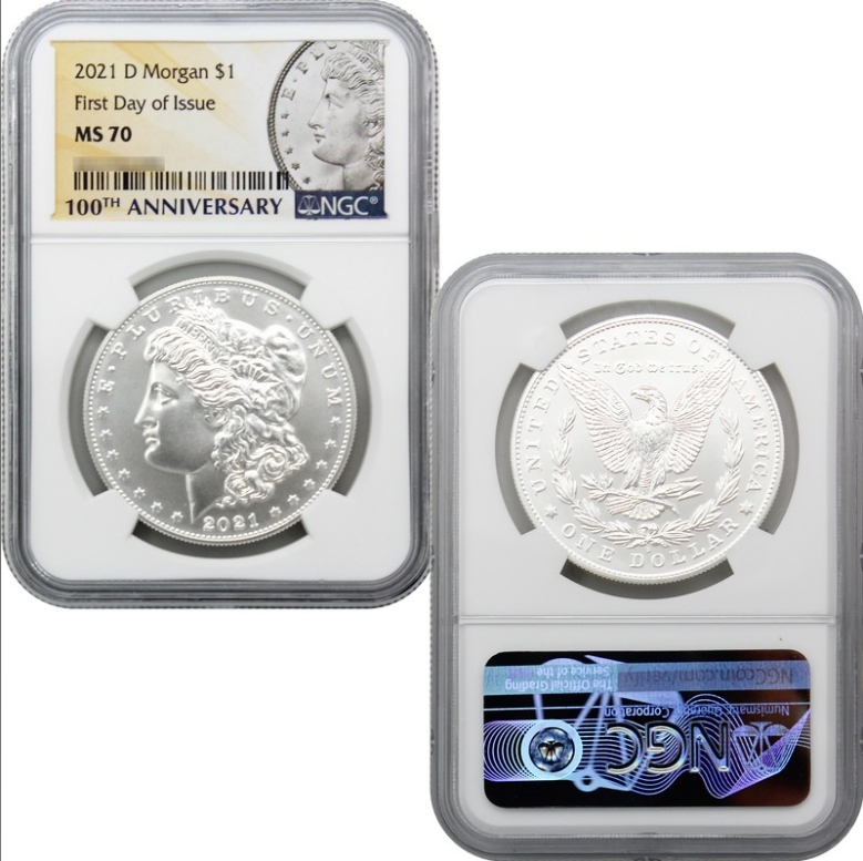 2021 Morgan & Peace Silver Dollar 6 Coin Set NGC MS70 Centennial Label (Buy individually or as a set)