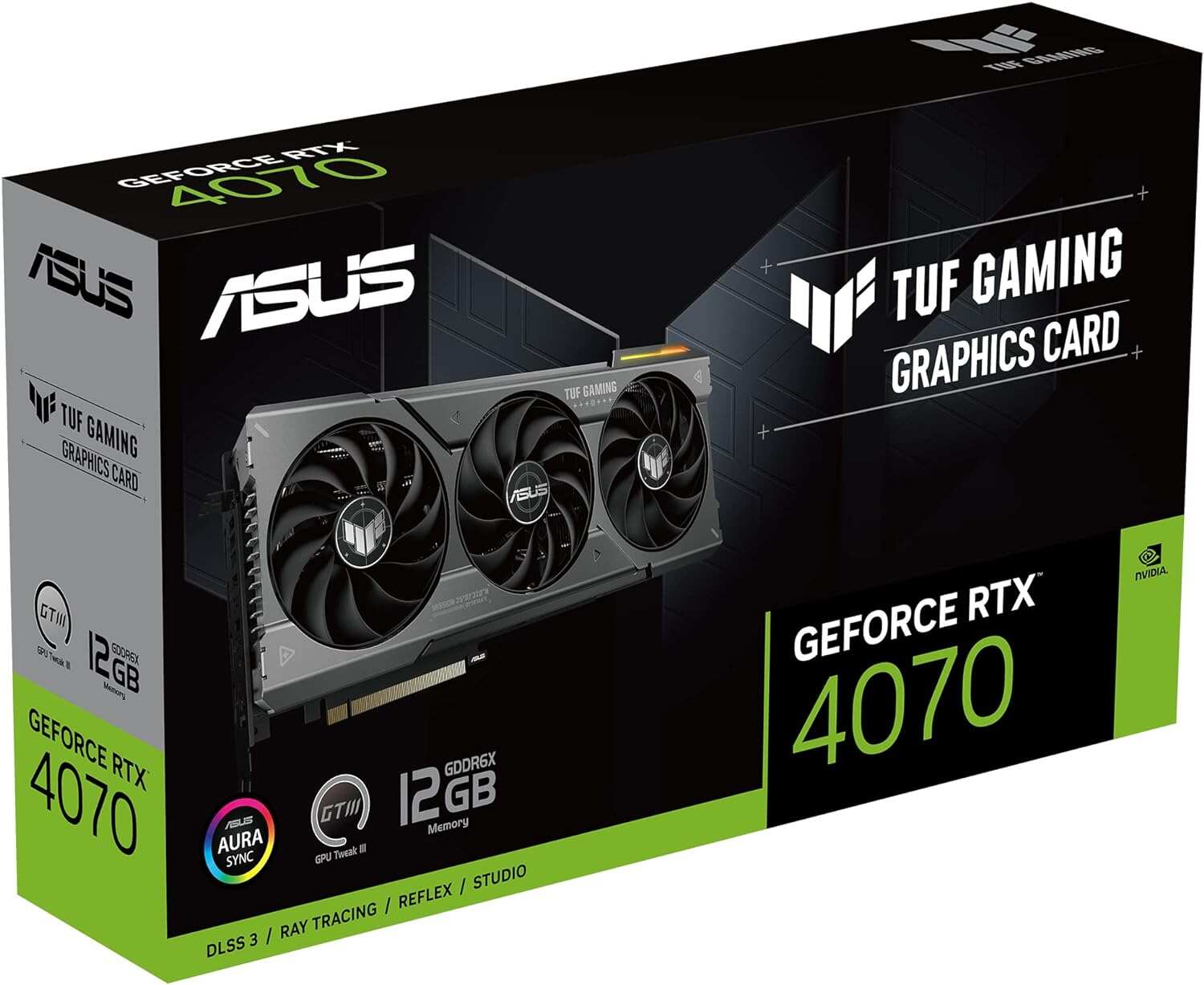 ASUS ROG Strix GeForce RTX™ 4070 OC Edition Gaming Graphics Card (PCIe 4.0, 12GB GDDR6X, DLSS 3, HDMI 2.1, DisplayPort 1.4a)