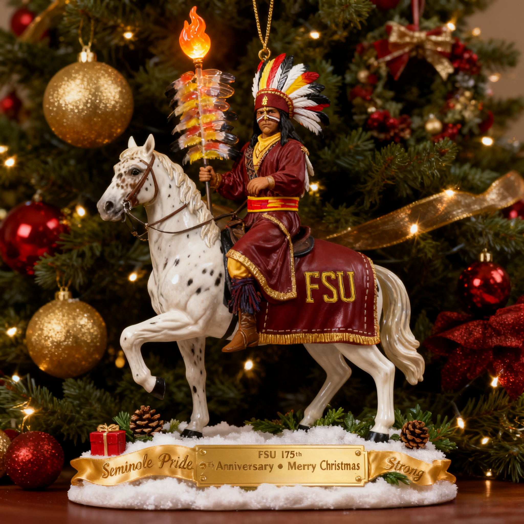 Florida State University 175th Anniversary “Seminole Pride” Christmas Ornament