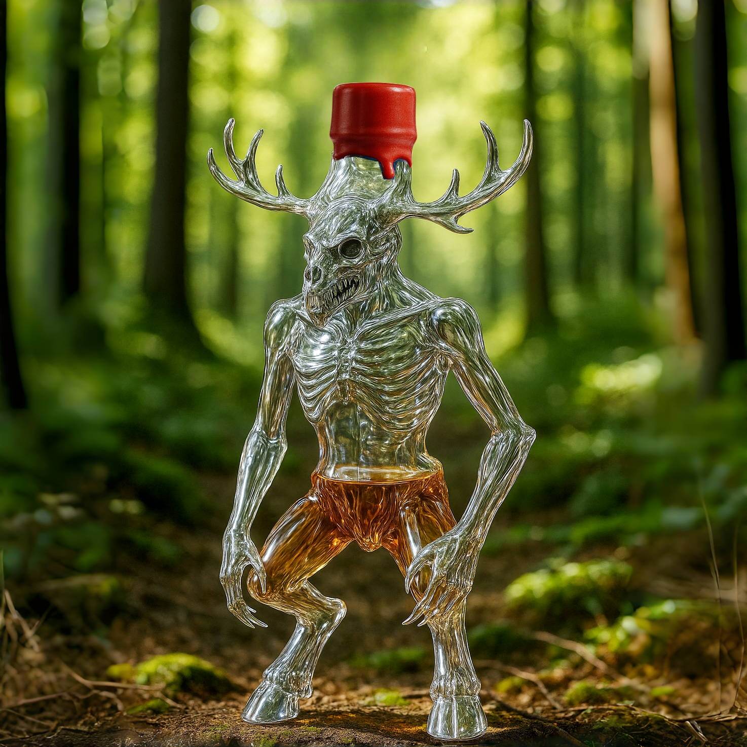 Wendigo whiskey bottle