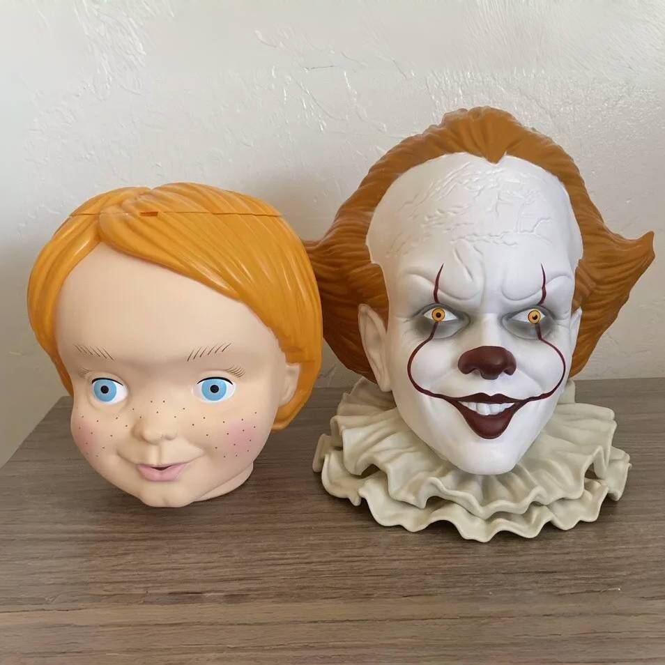 Cinemark Horror Set Chucky And Pennywise Popcorn Bucket Bundle