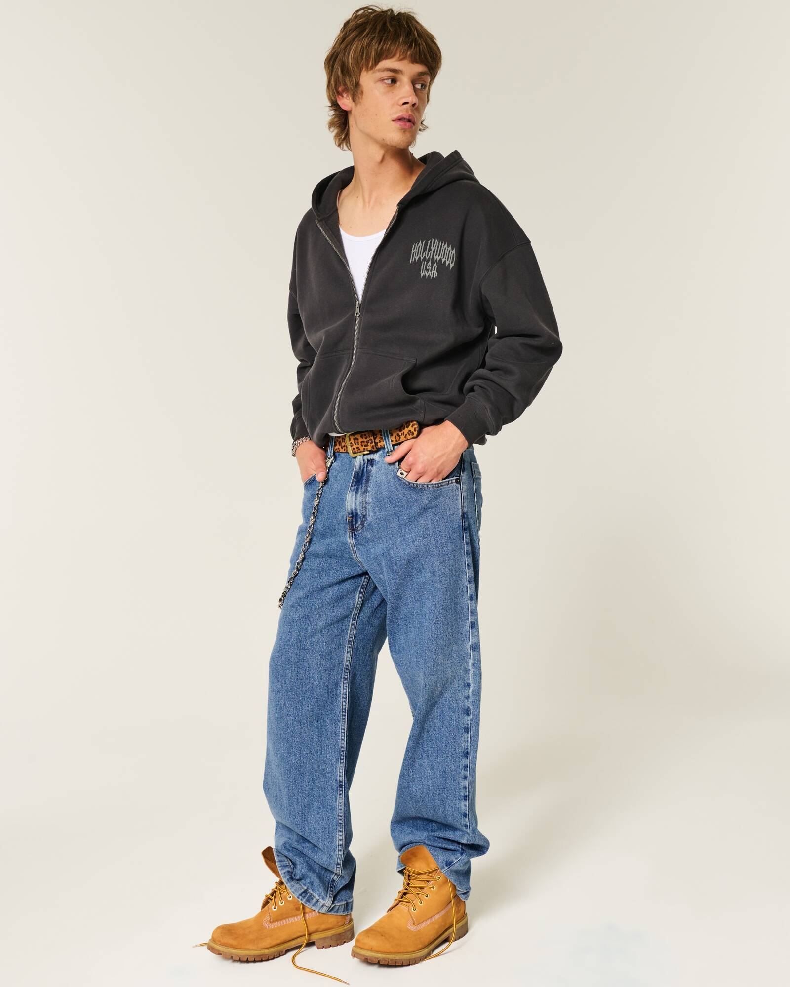 Medium Wash Super Baggy Jeans