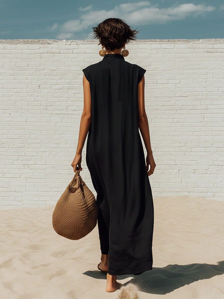 🔥Summer Arrivals🌟Vintage-style Vacation Floral Print Loose Cotton-linen Dress