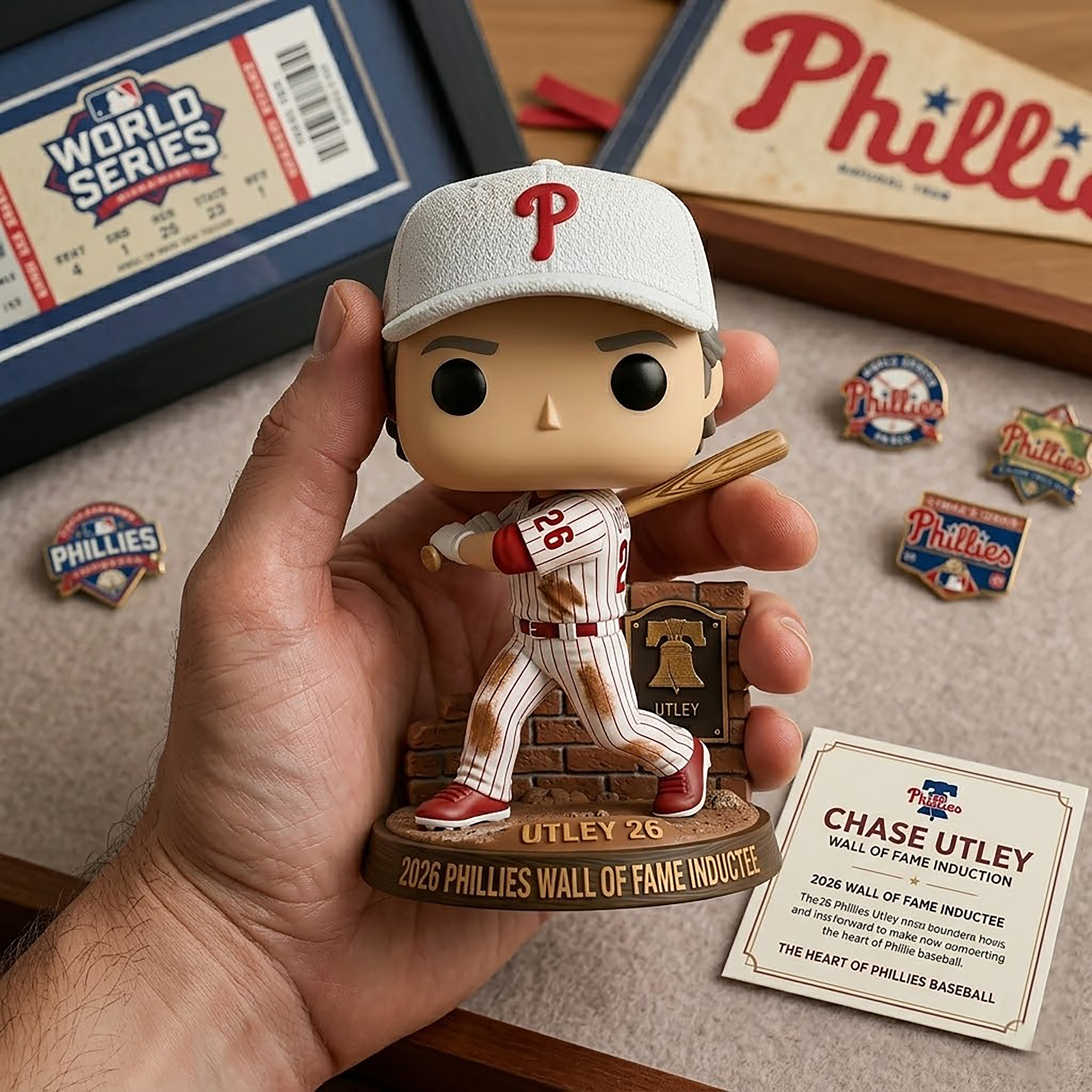 ⚾ Chase Utley – 2026 Phillies Wall of Fame Inductee Collector Edition Figure
