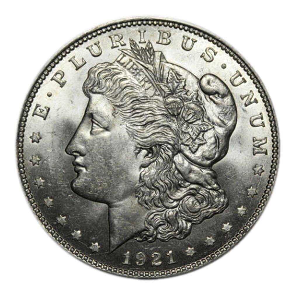 1921 Morgan Commemorative Silver Dollar Brilliant Uncirculated (BU)