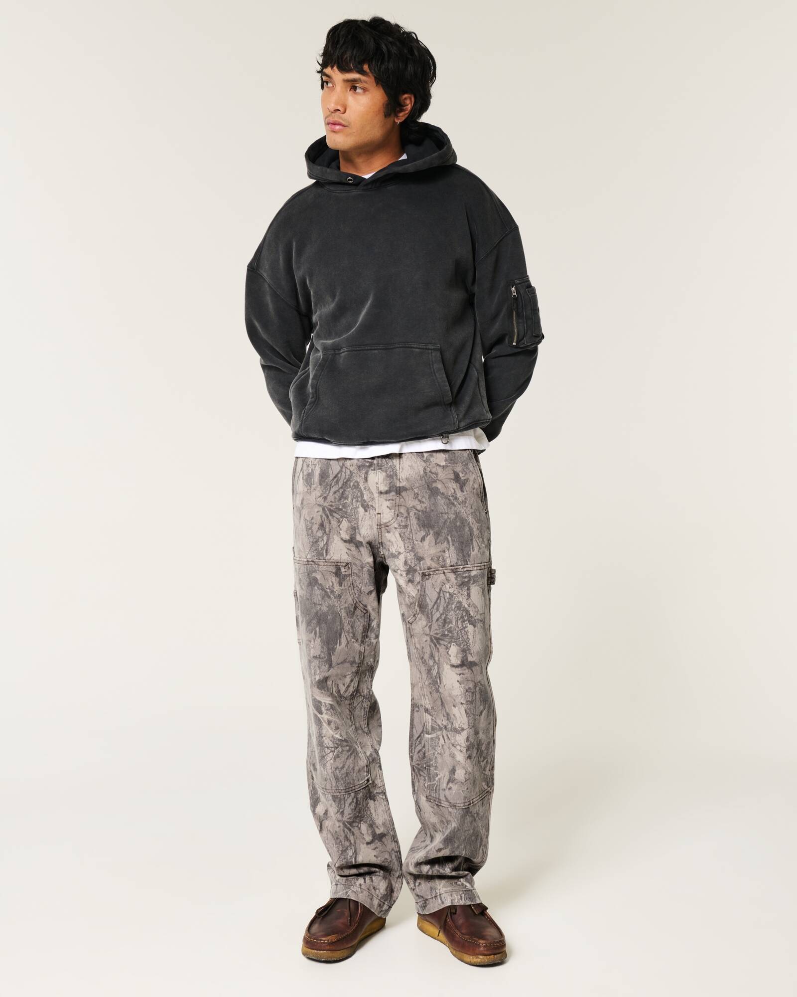 Railroad Stripe Baggy Painter Jeans