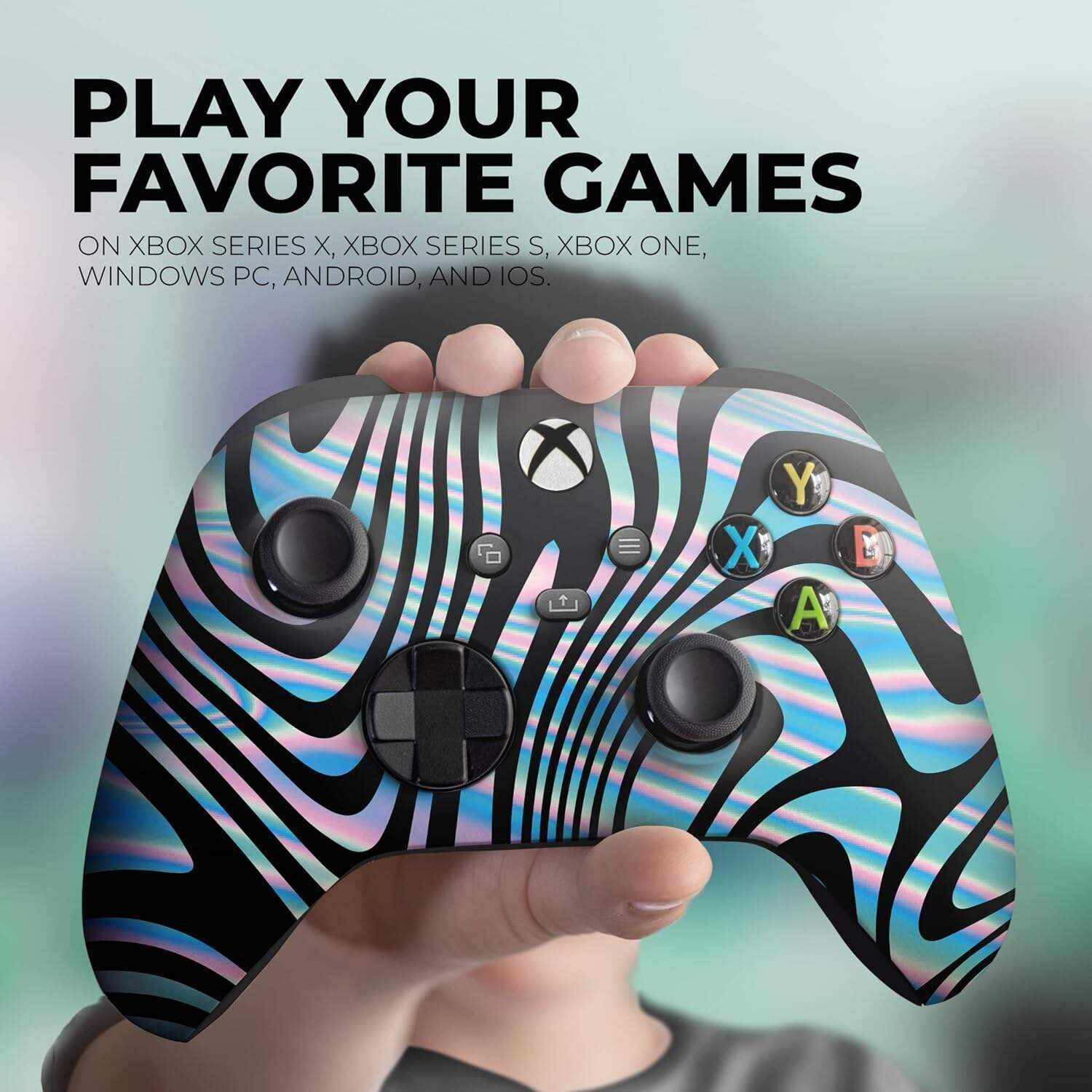 DreamController Original X-box Wireless Controller Special Edition Customized Compatible with X-box One S/X-box Series X/S & Windows 10 Made with Advanced HydroDip Print Technology(Not Just a Skin)