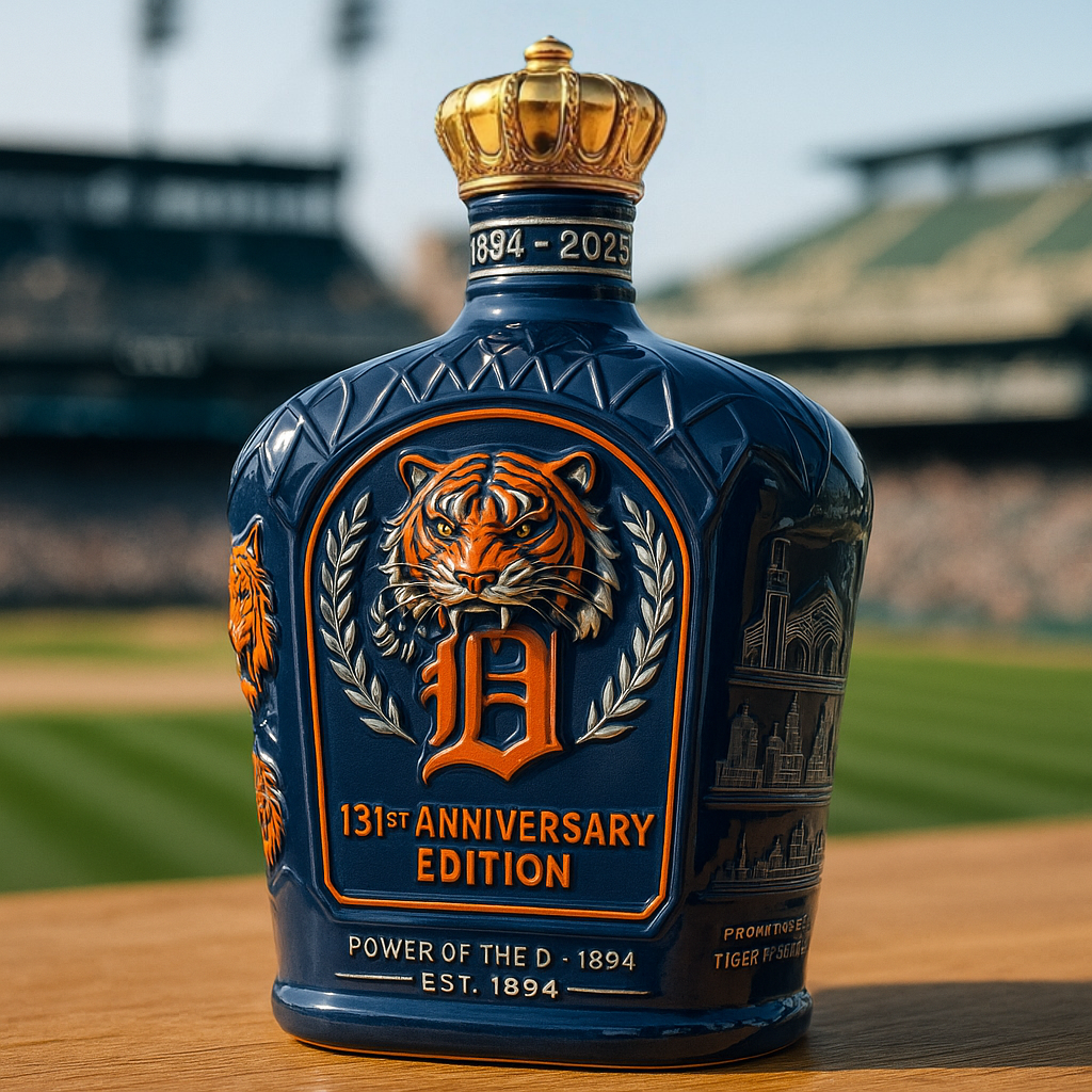 DET Tigers 131st Anniversary Whiskey Bottle