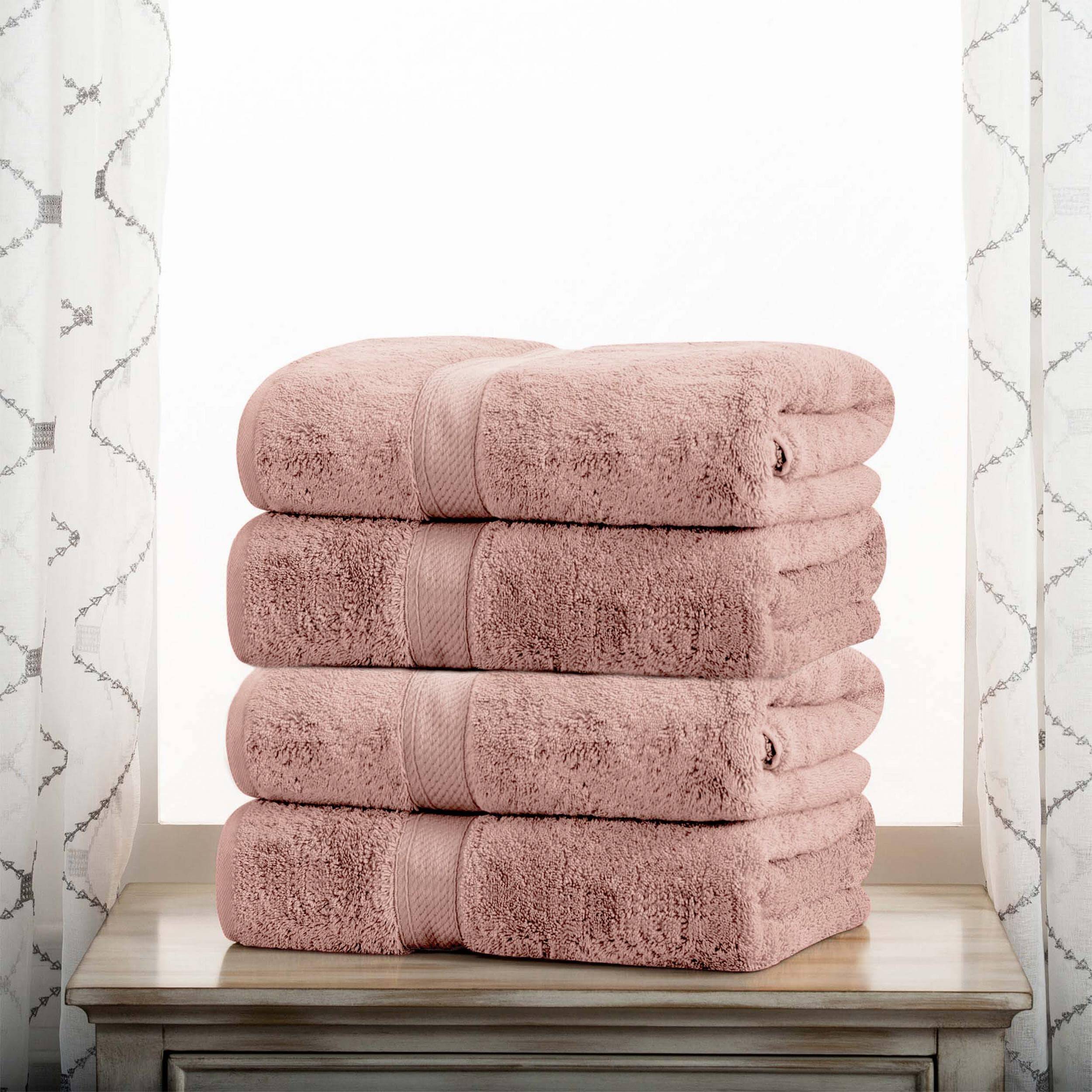 Superior Egyptian Cotton Pile Heavyweight Bath Towel Set of 4