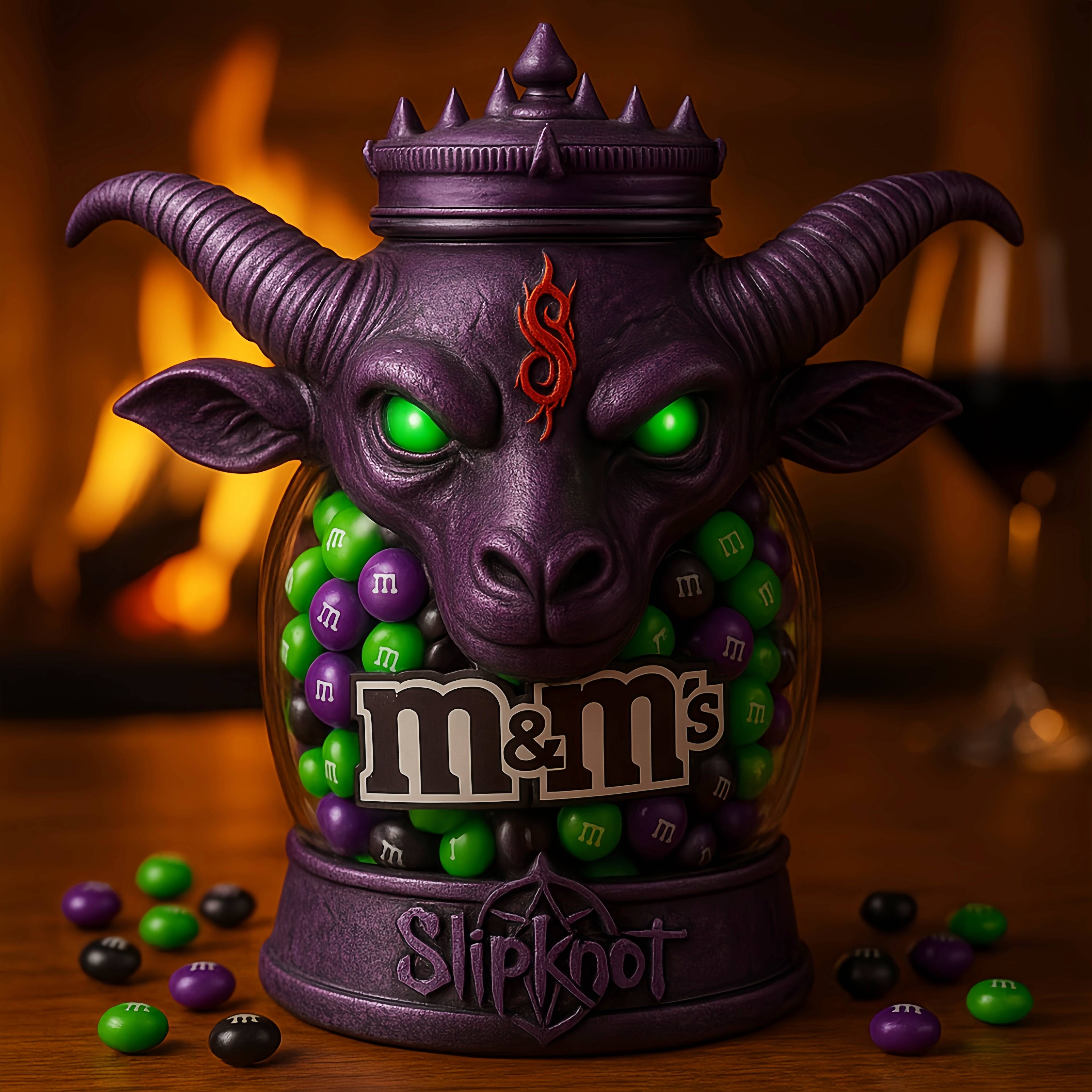 Slipknot × M&M’s Goat Head Shaped Candy Jar