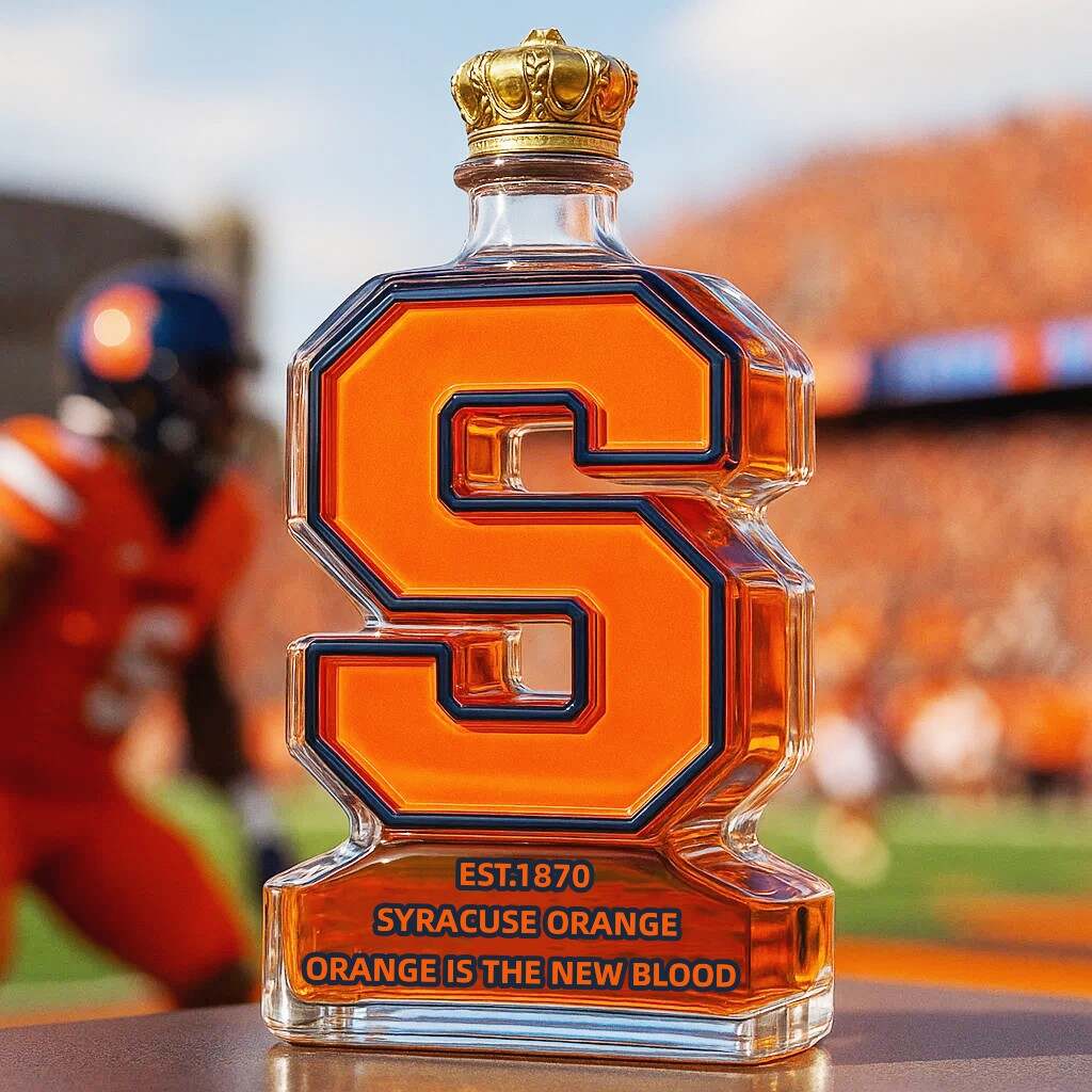 Syracuse Orange Logo Limited Edition Whiskey Bottle