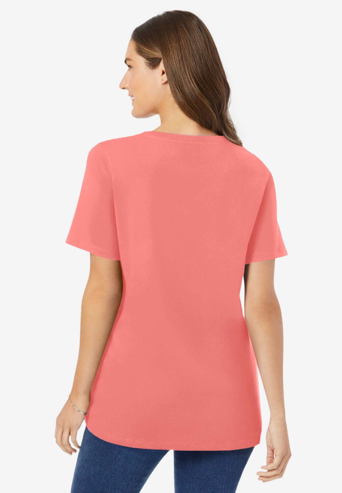 Perfect Short-Sleeve V-Neck Tee